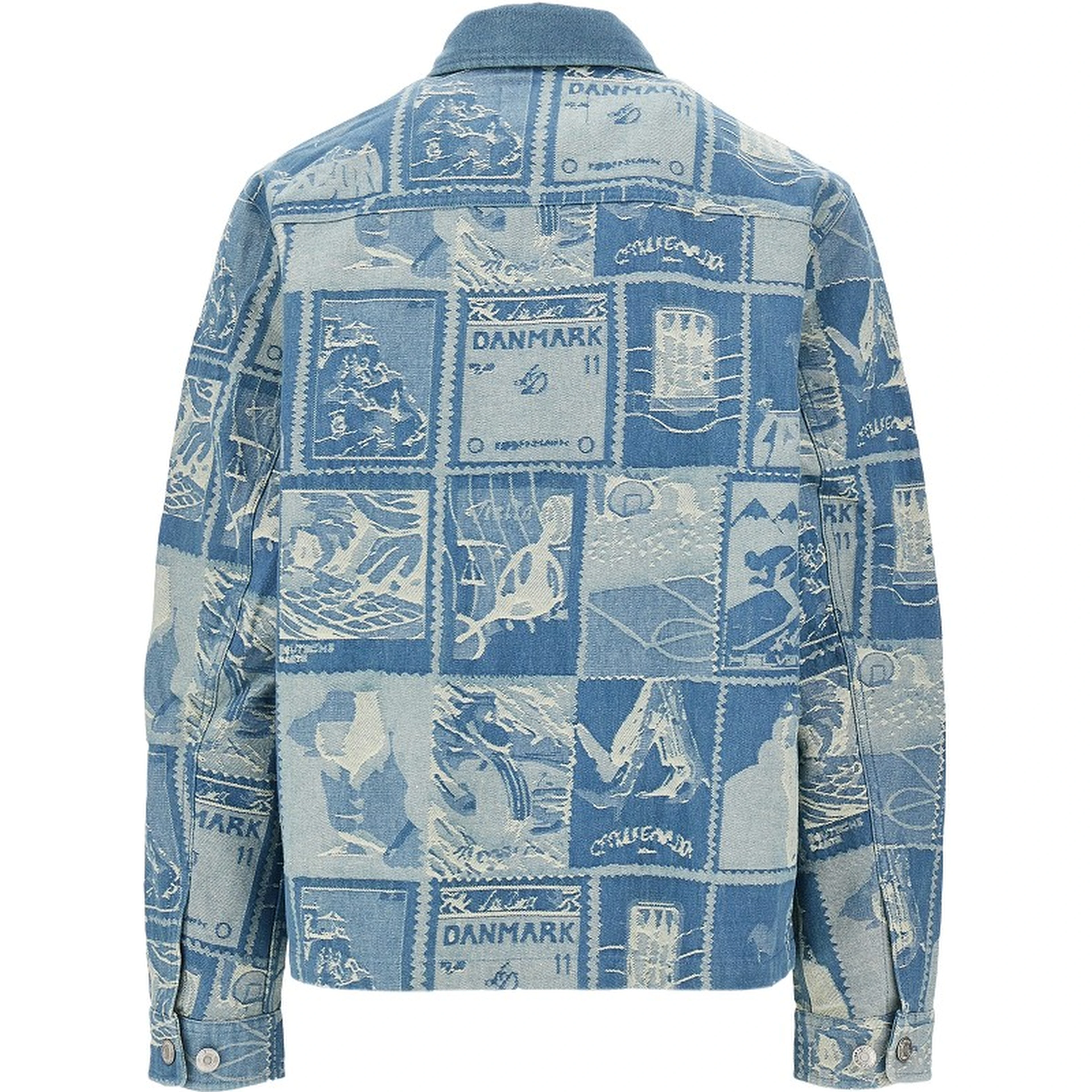 Stamp jacquard denim jacket
