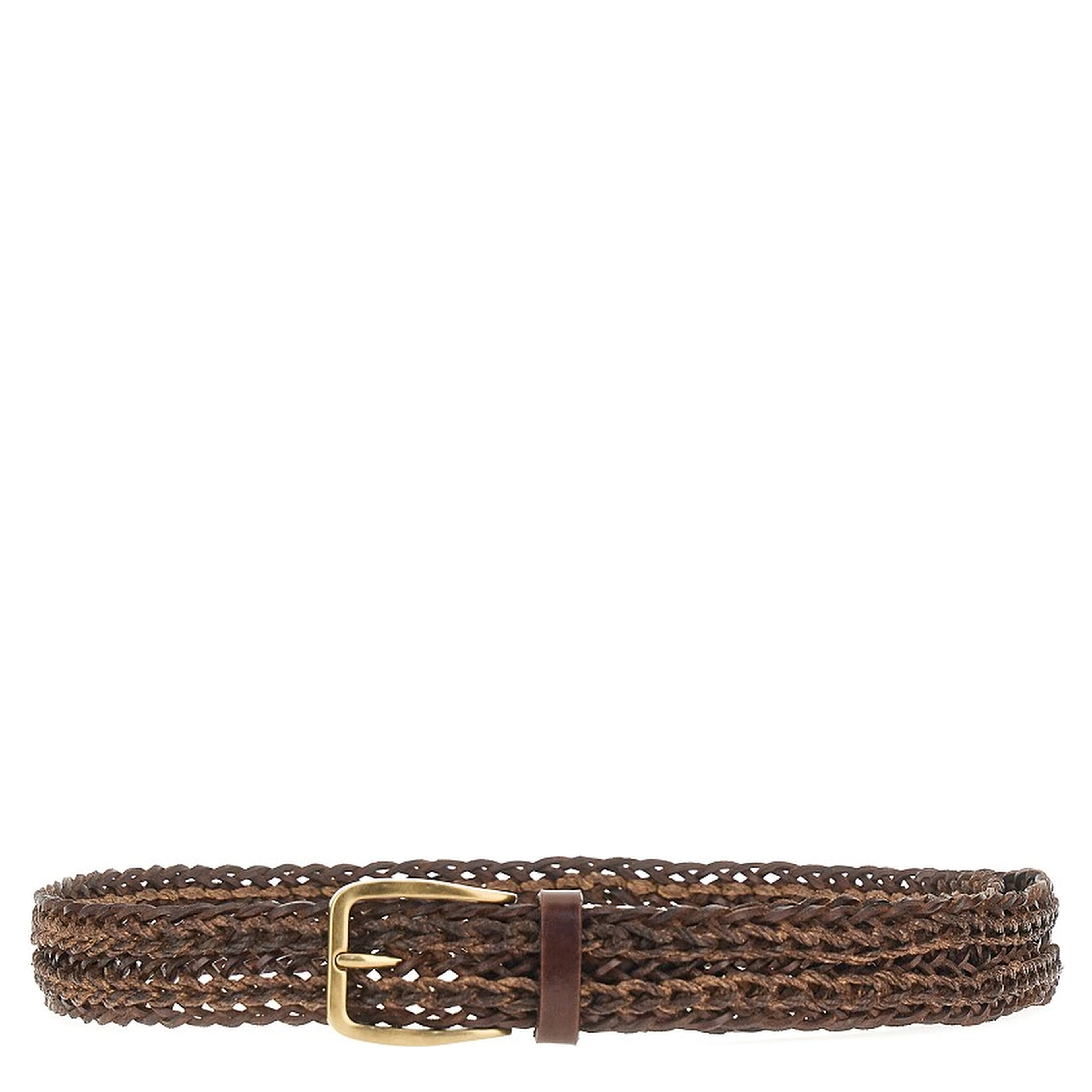 Braided leather belt