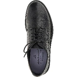 Grained leather lace-up shoes