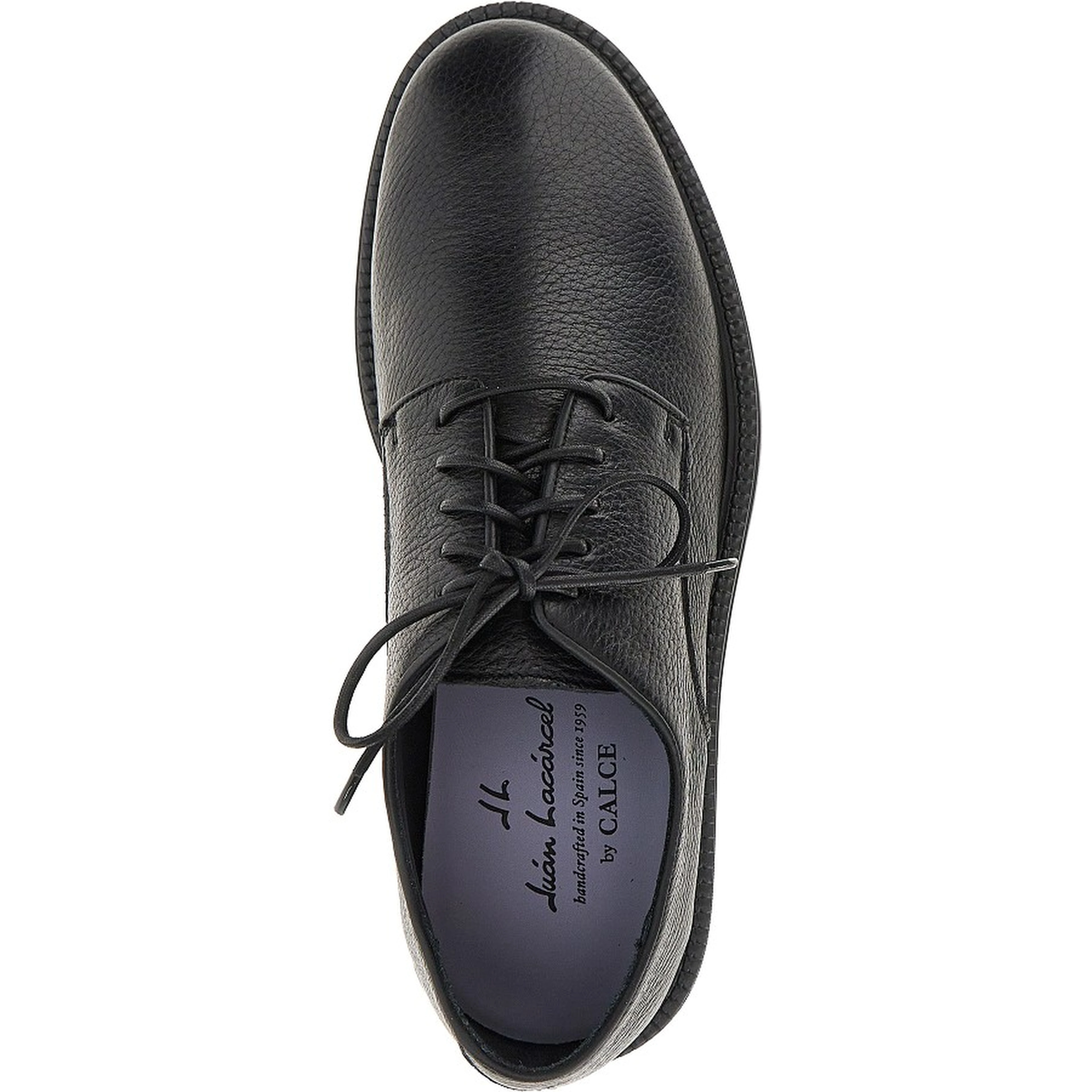 Grained leather lace-up shoes