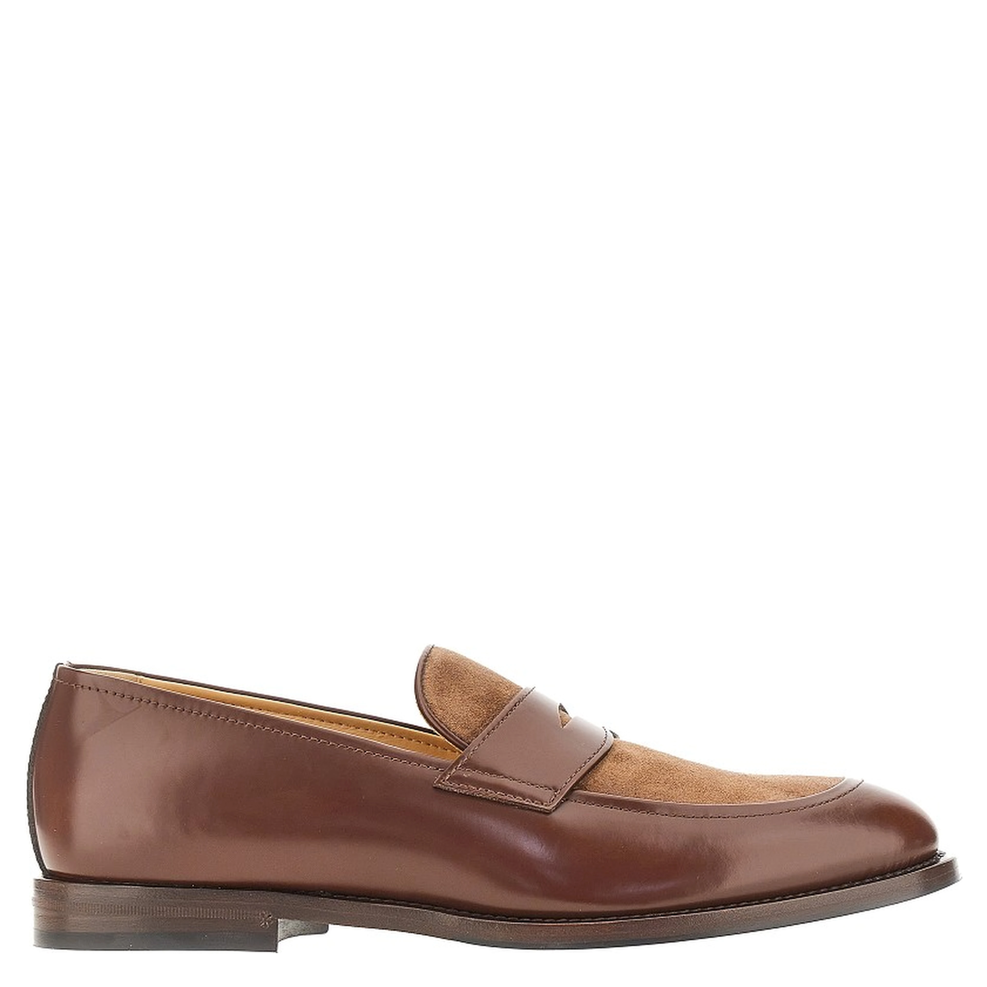 Smooth and suede leather Penny Loafers