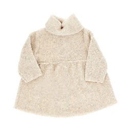 Wool-blend cloth coat with scarf