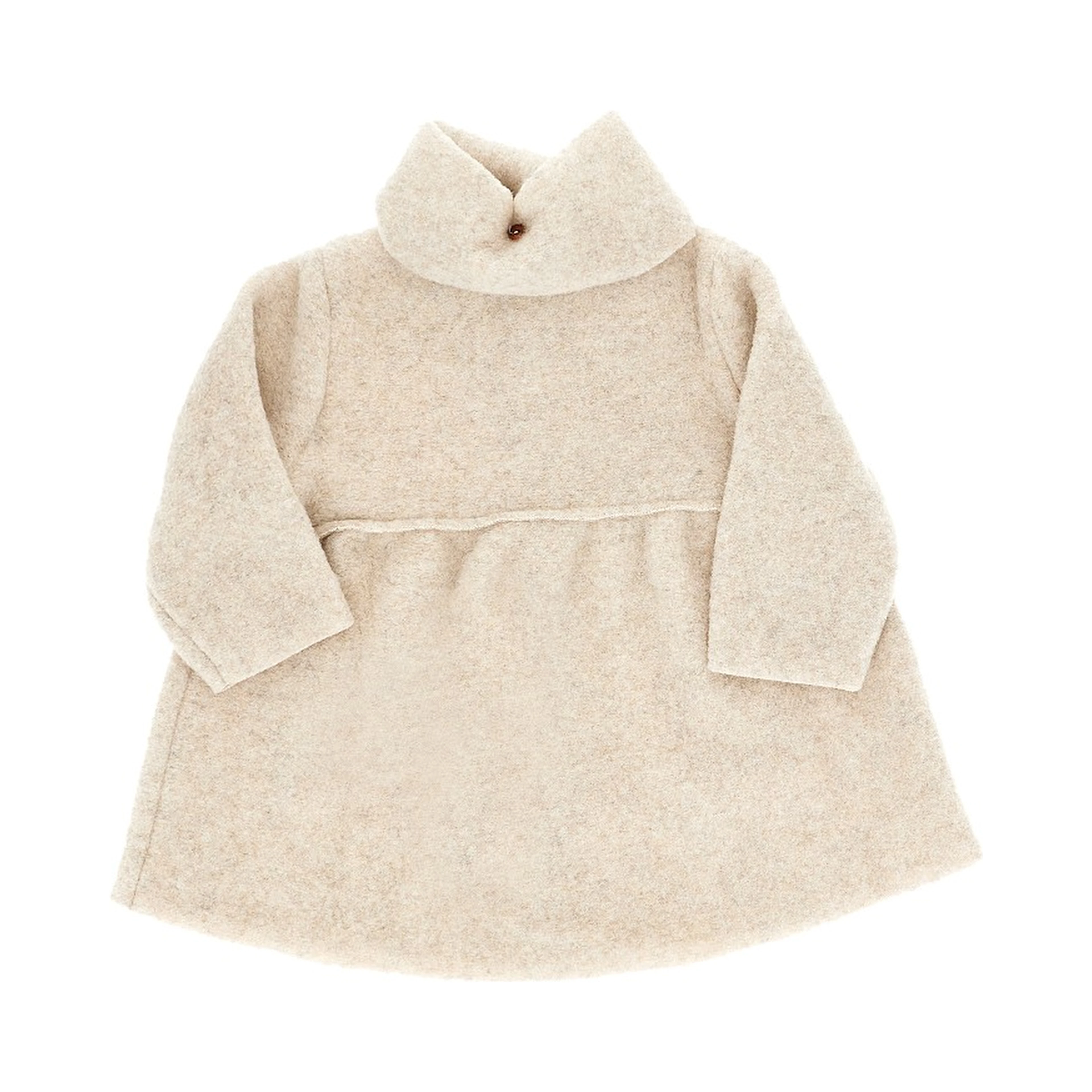Wool-blend cloth coat with scarf