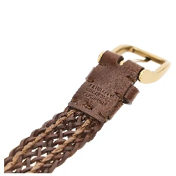 Braided leather belt