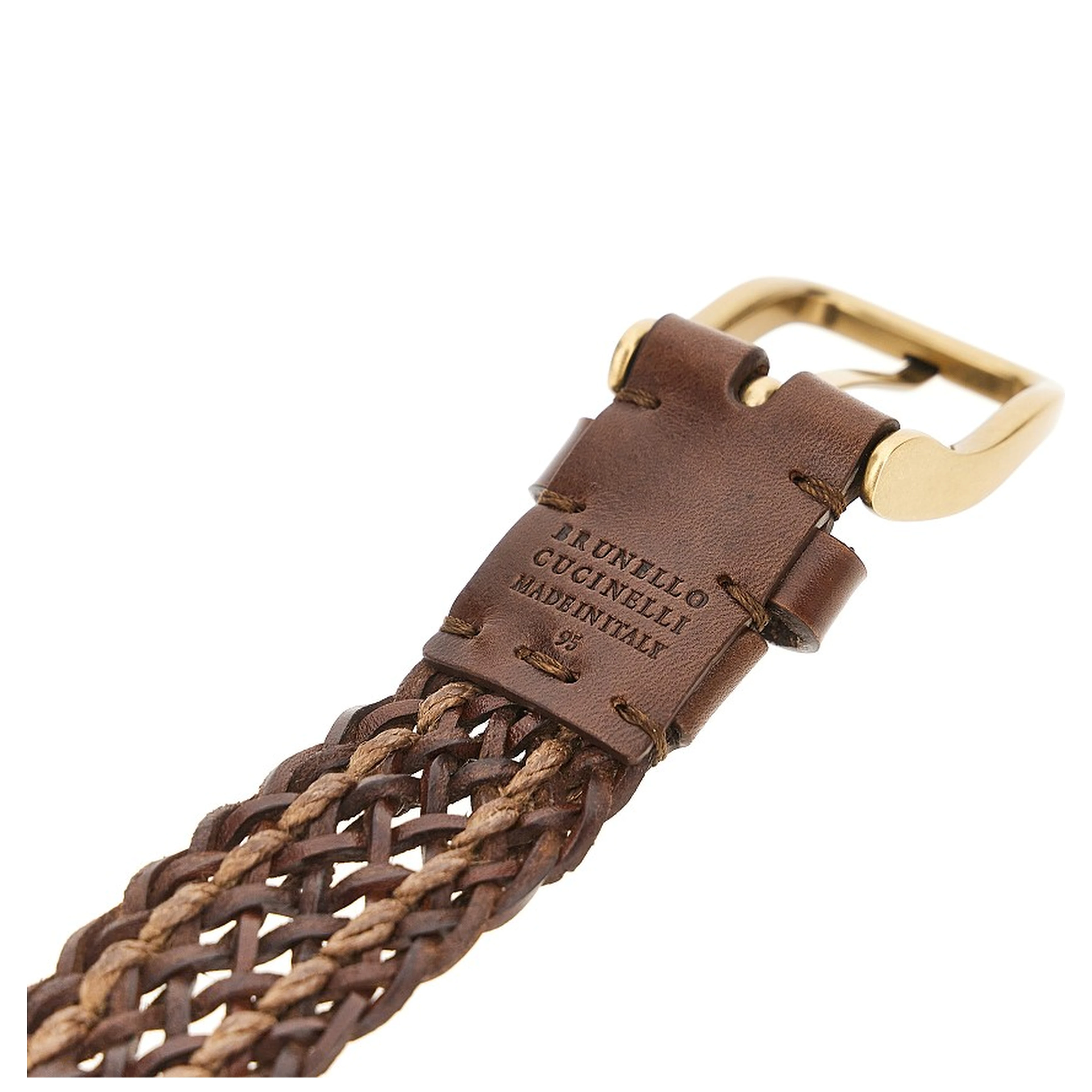 Braided leather belt