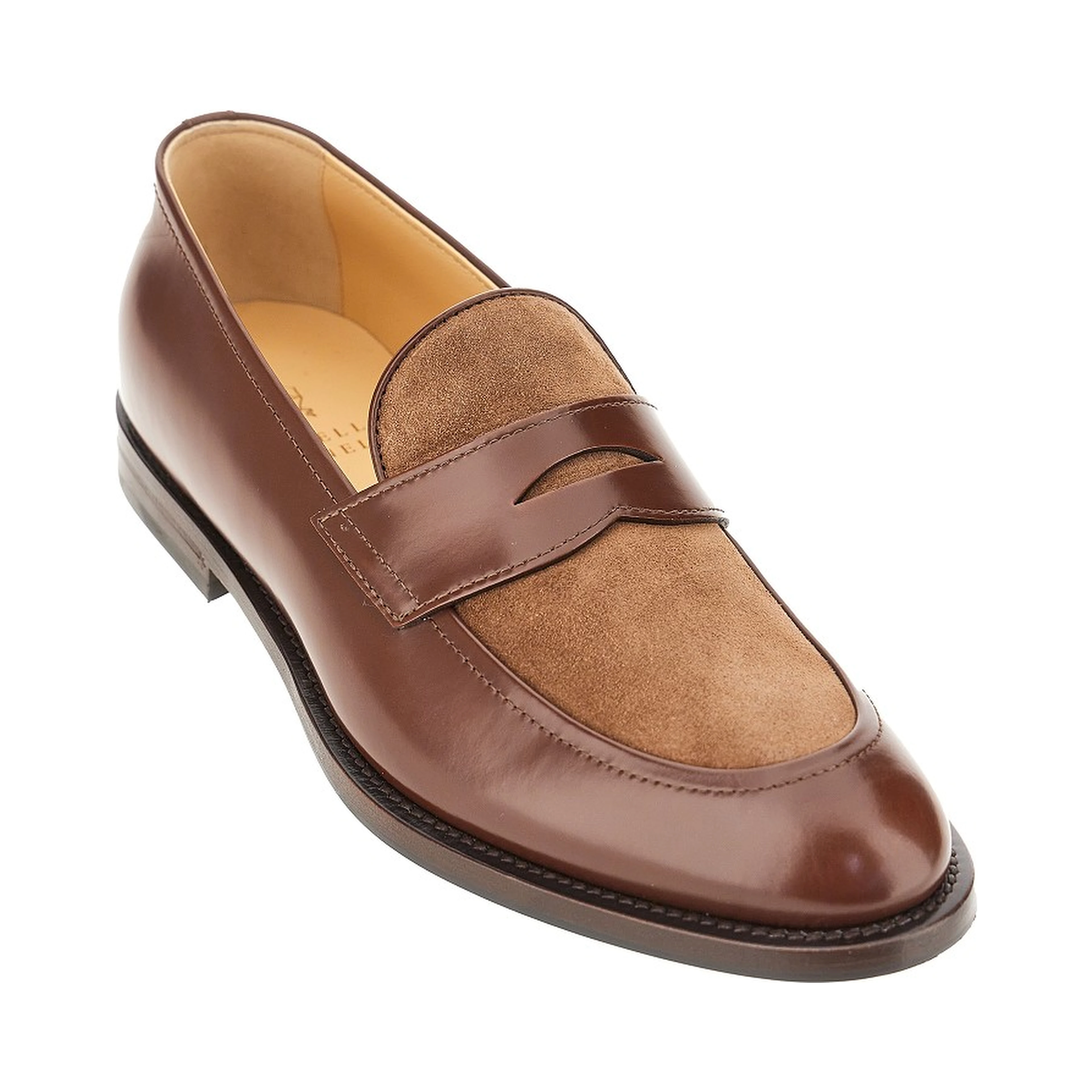 Smooth and suede leather Penny Loafers