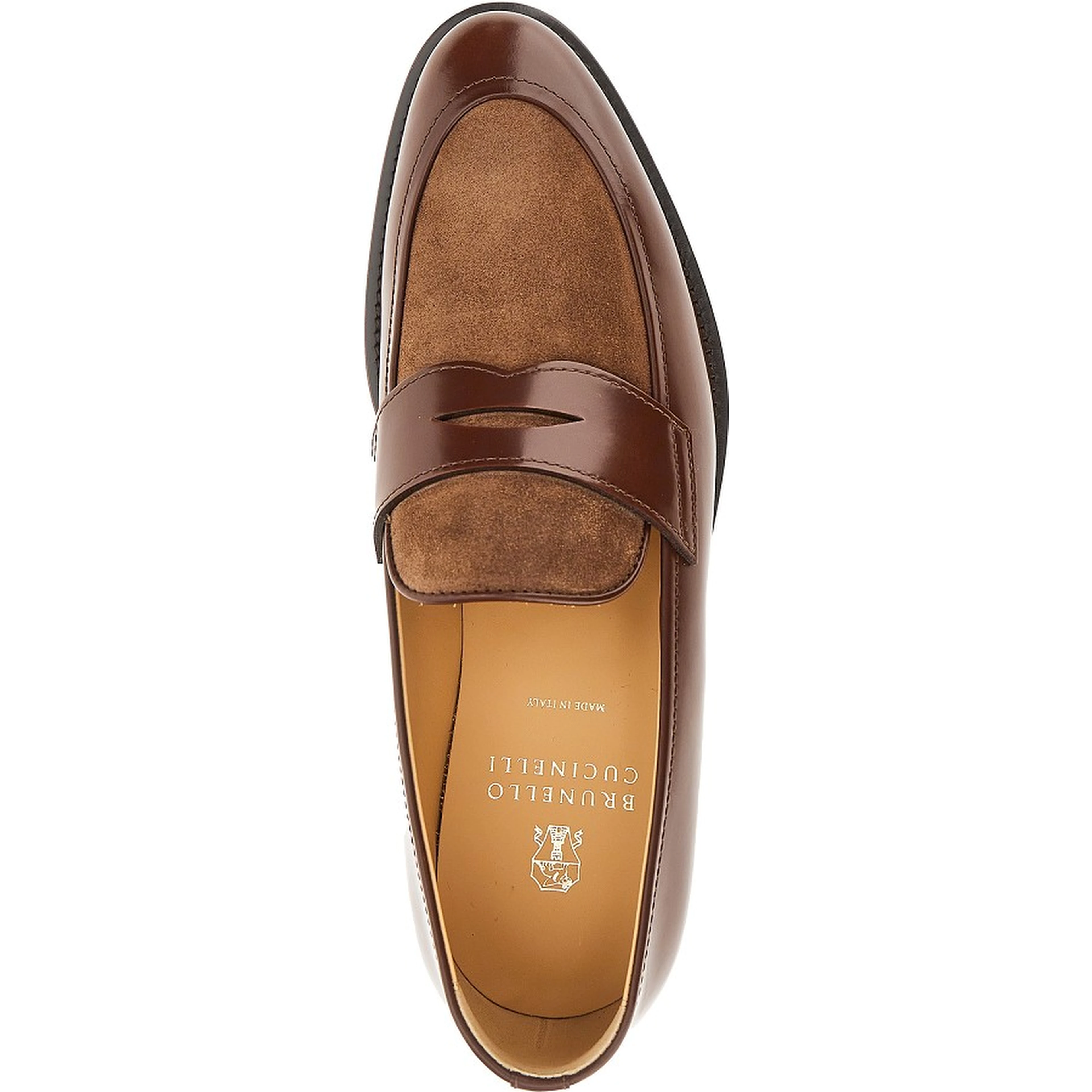 Smooth and suede leather Penny Loafers