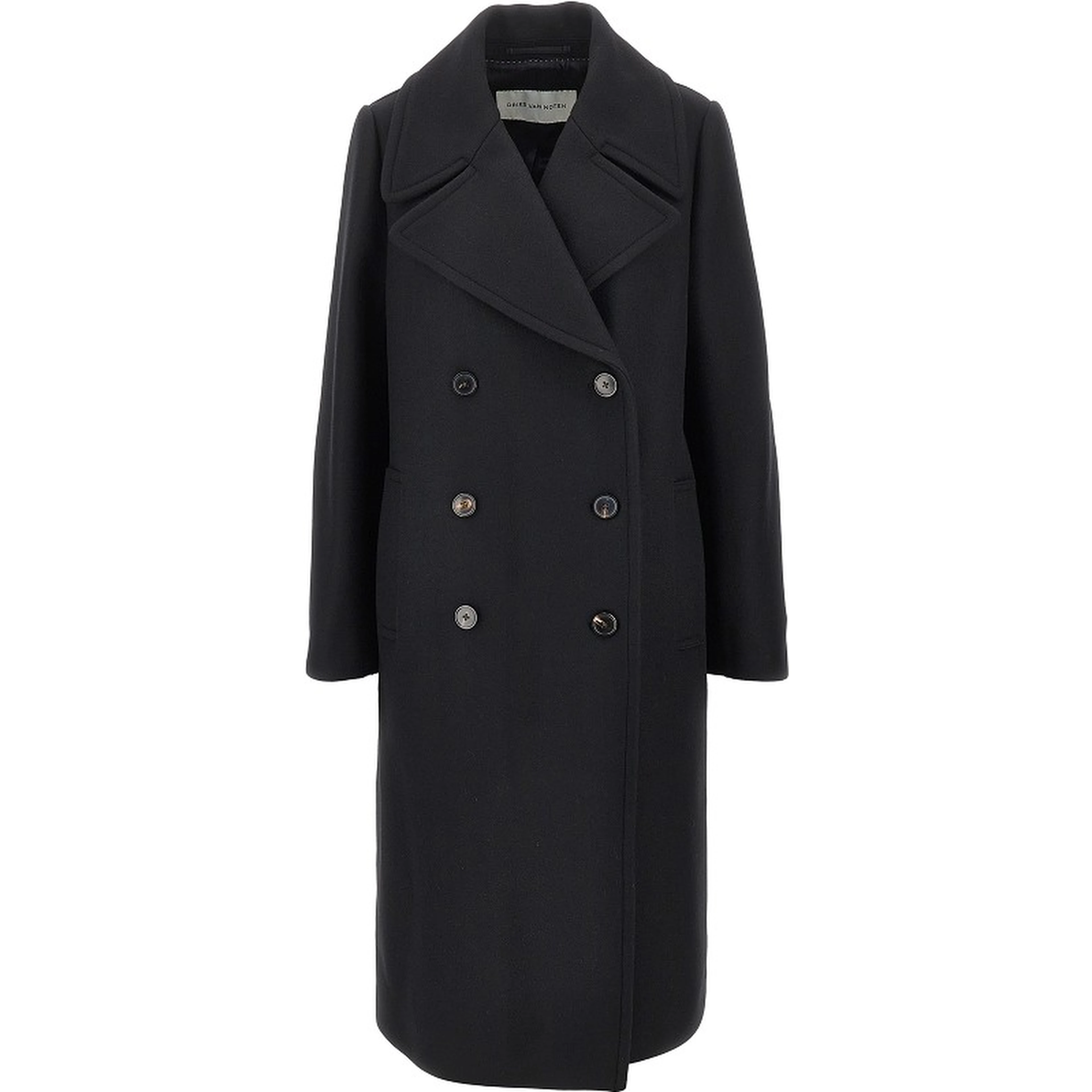 Double-breasted long coat