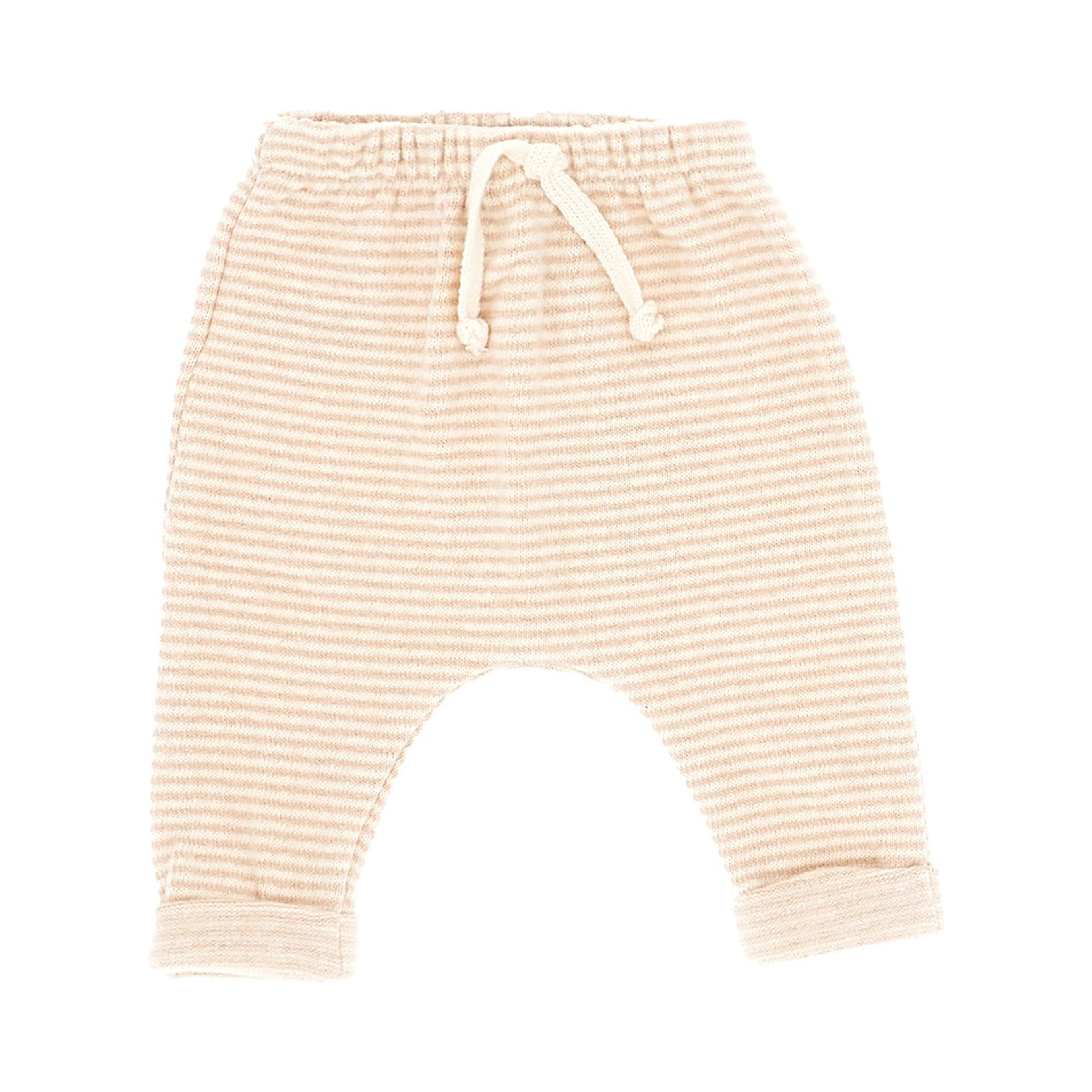 Striped cotton-blend pants