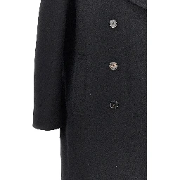 Double-breasted long coat