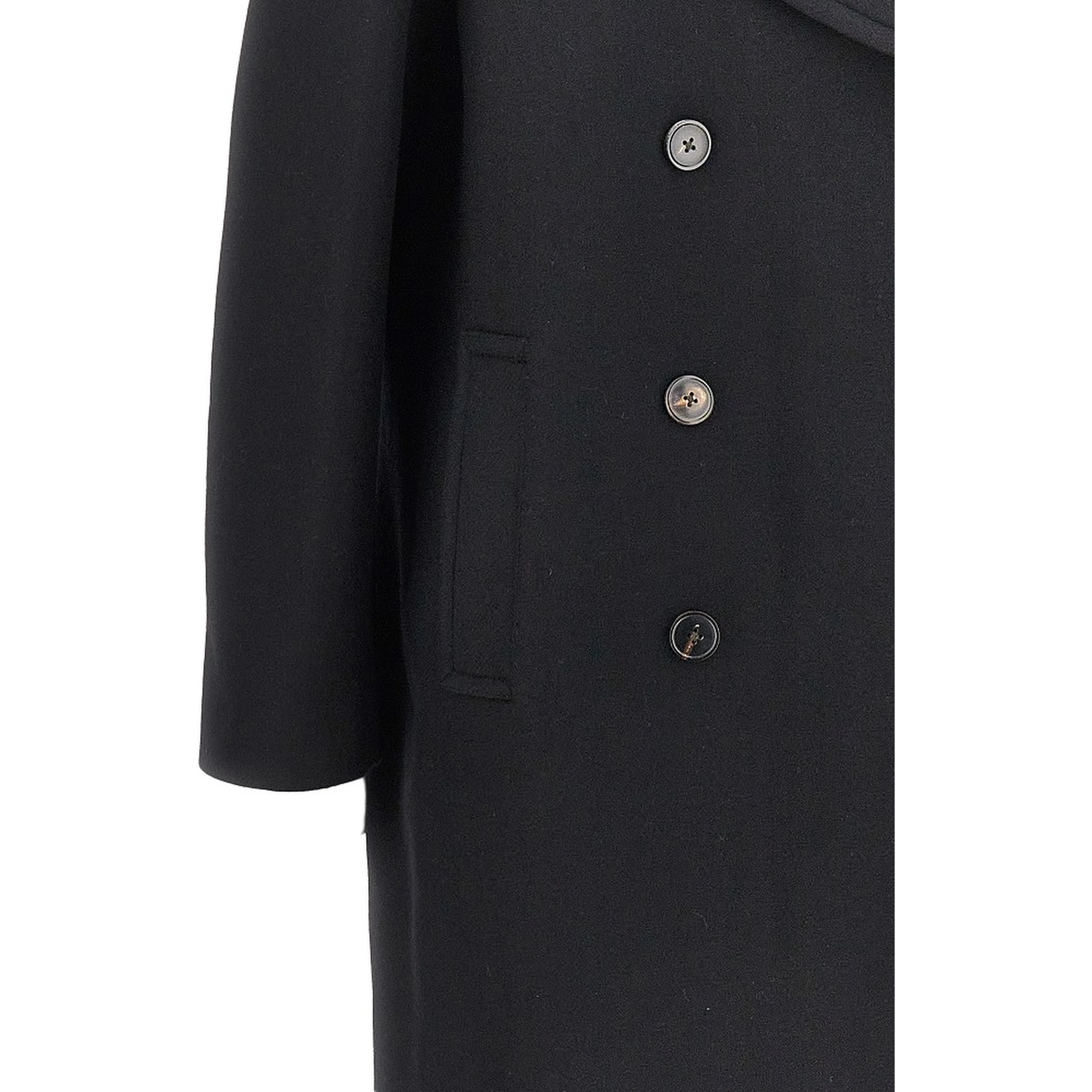 Double-breasted long coat