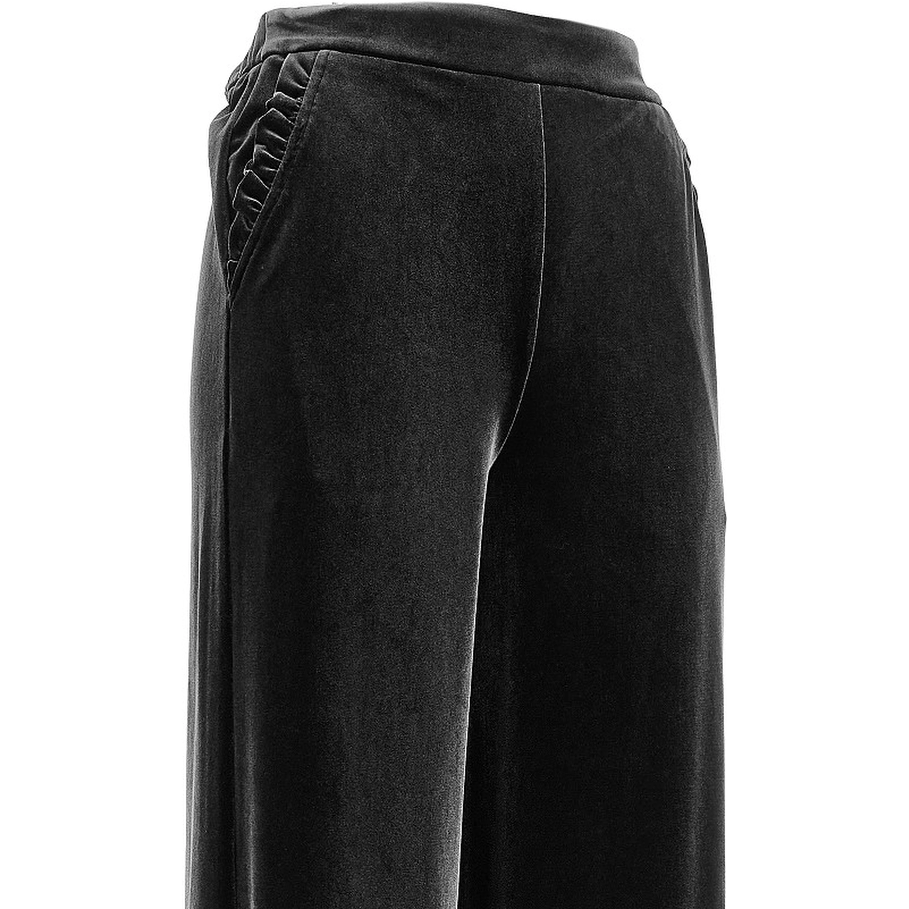 Wide leg chenille pants