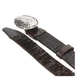 Texture leather belt