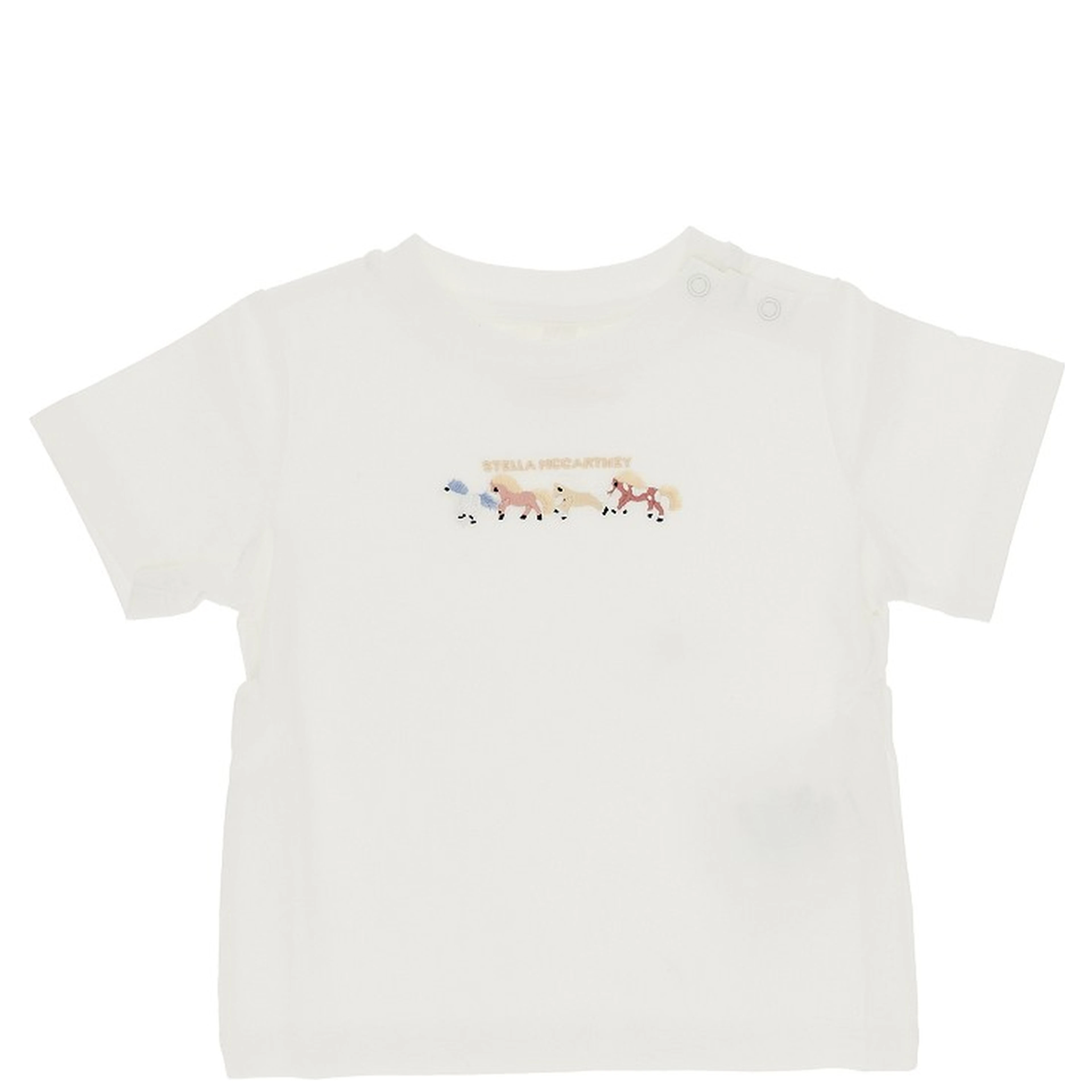 Embroidered horses T-shirt