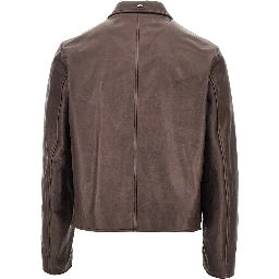 Waxed leather jacket