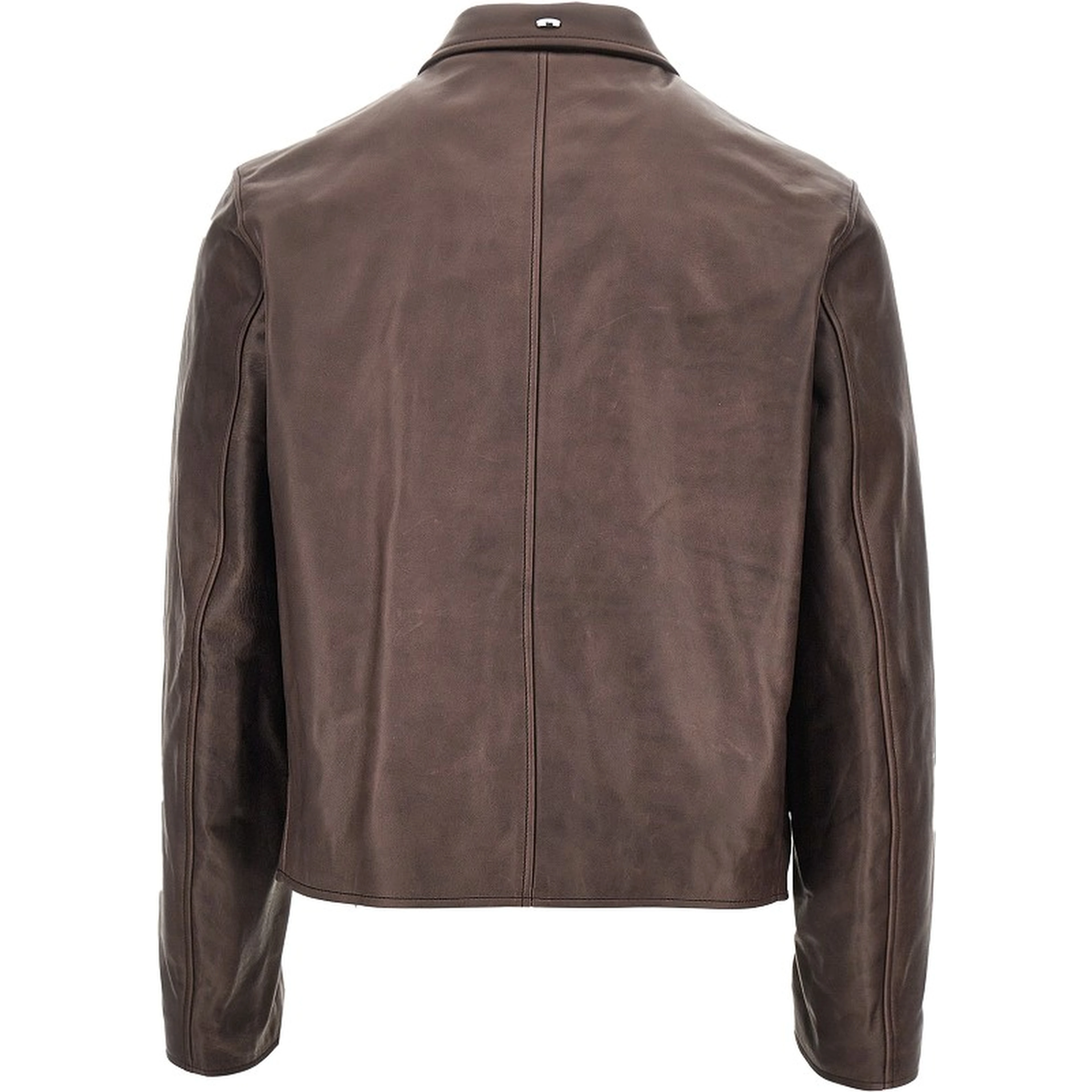 Waxed leather jacket