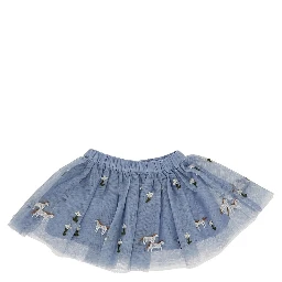 Embroidered tulle skirt
