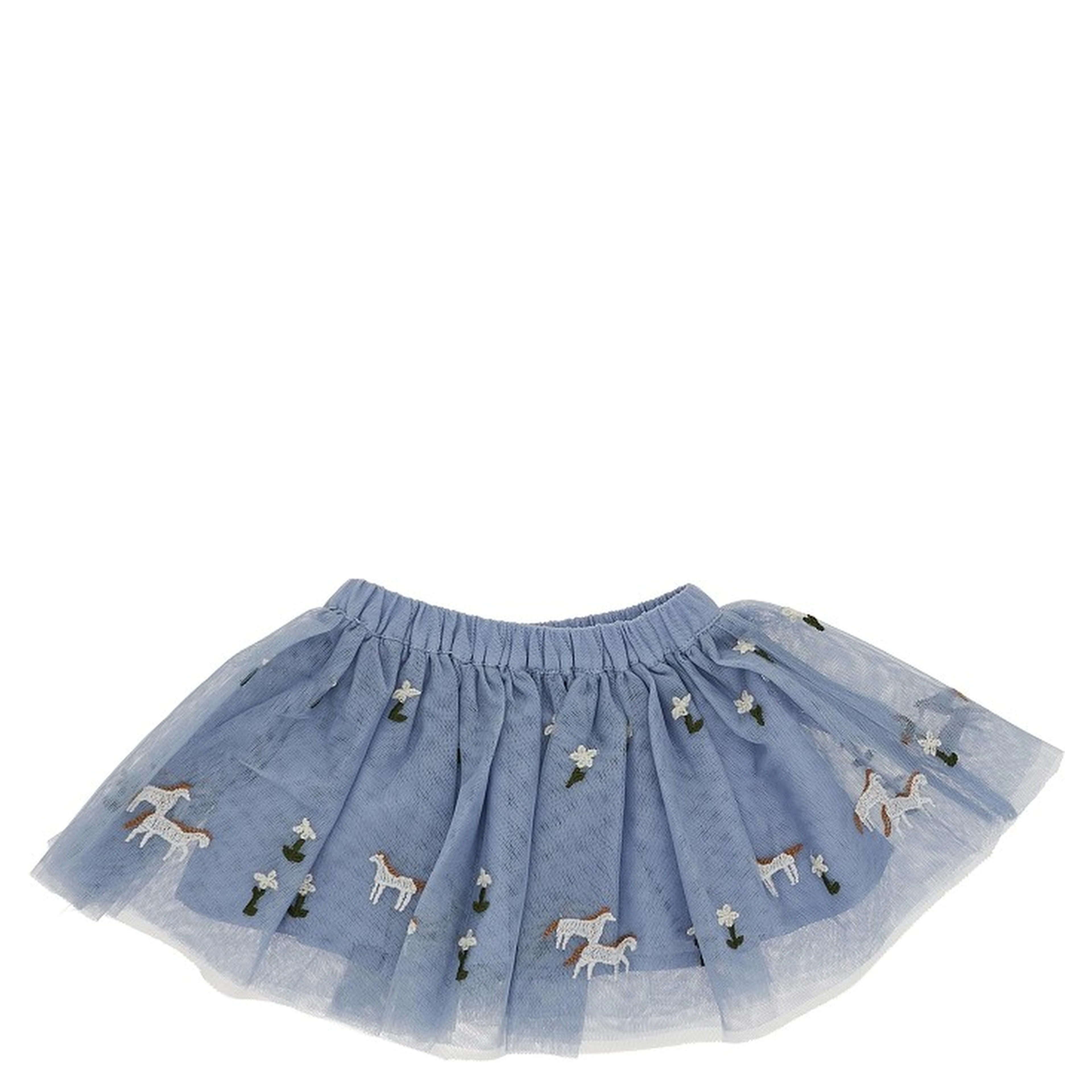 Embroidered tulle skirt