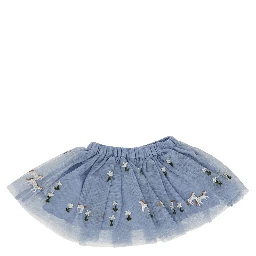 Embroidered tulle skirt
