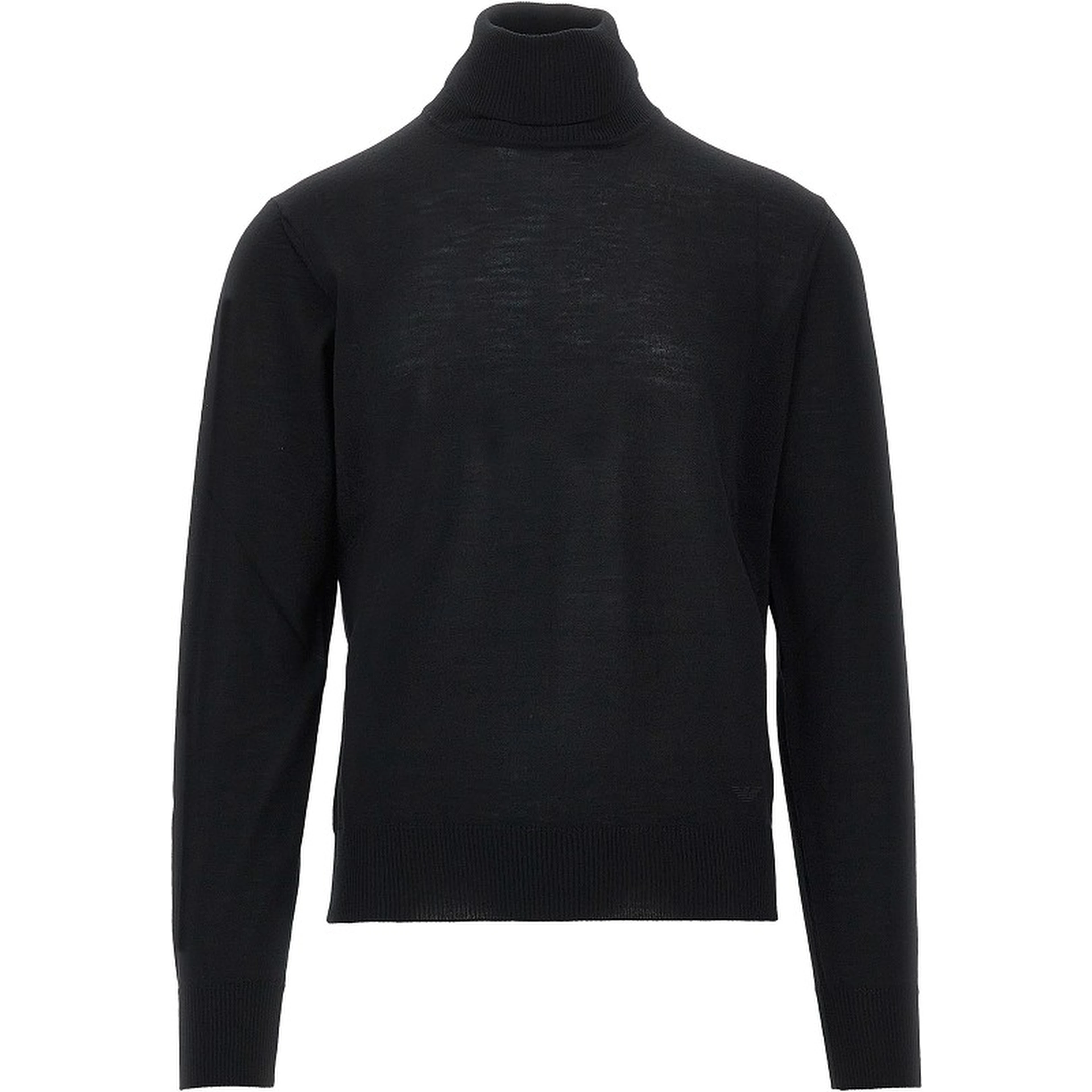 Virgin wool turtleneck with Eagle embroidery