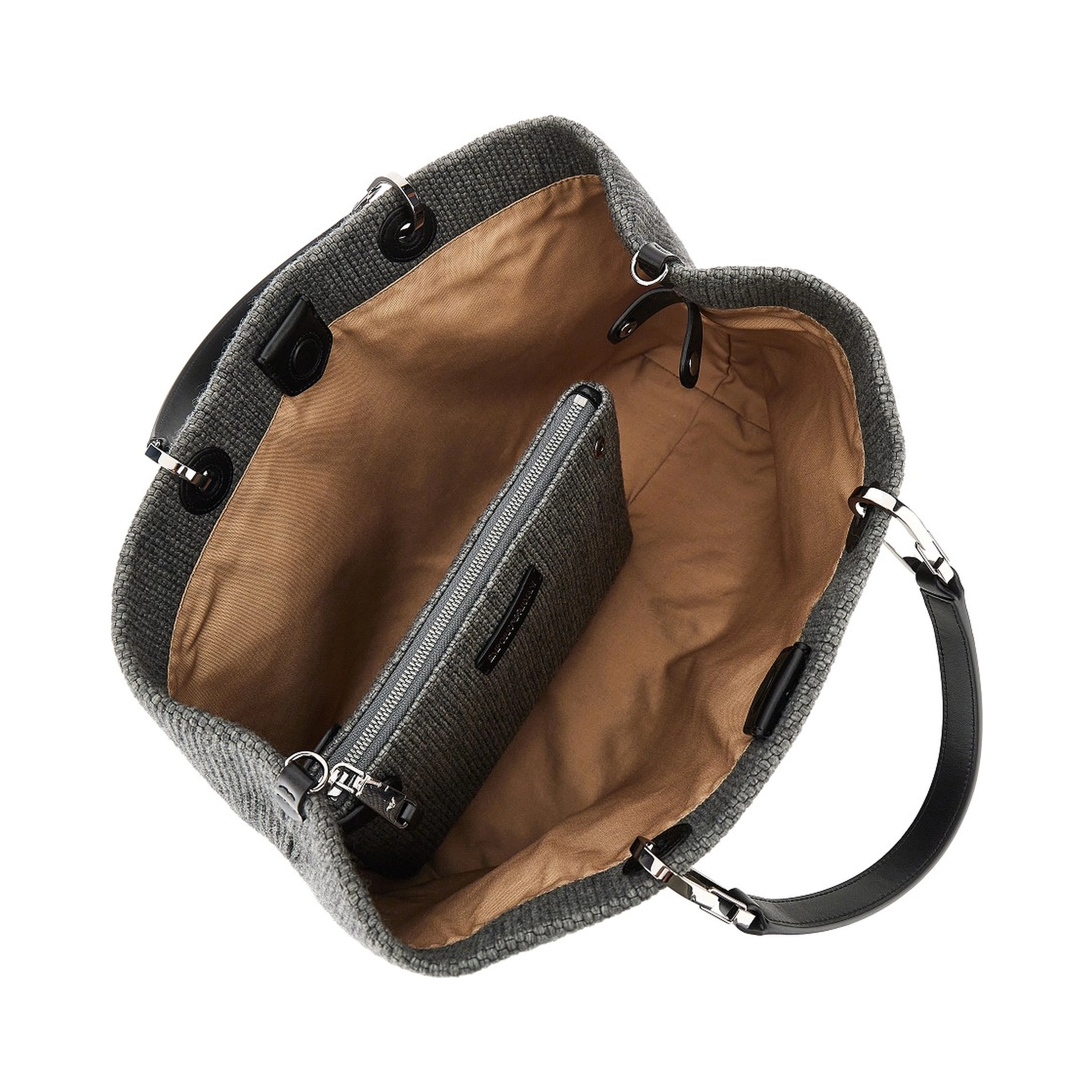 Wool-blend medium shopping bag