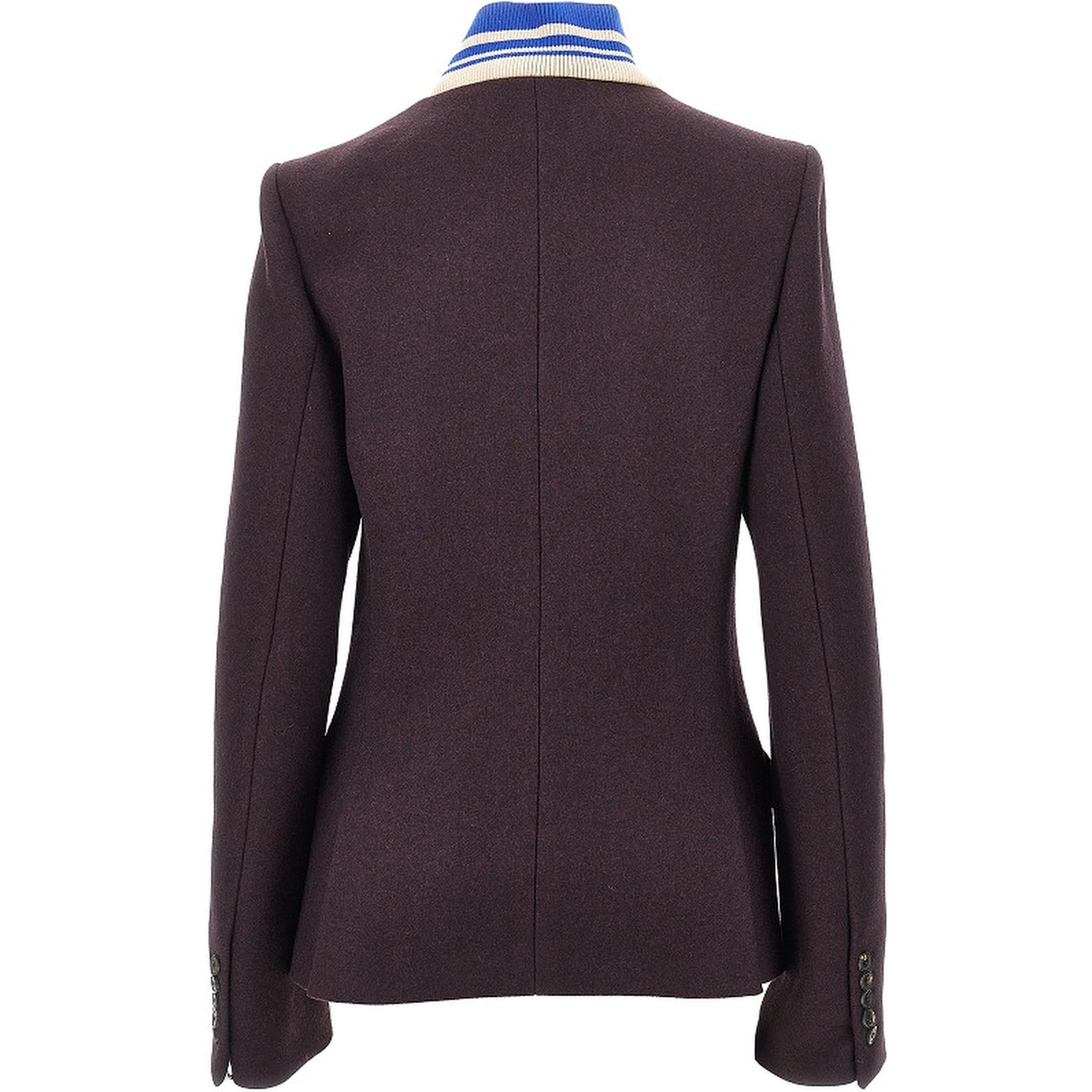Cloth jacket with ribbed collar