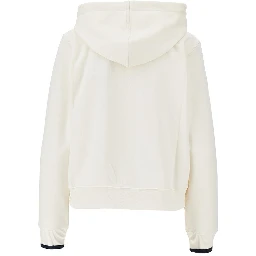 Logo embroidery full-zip hoodie