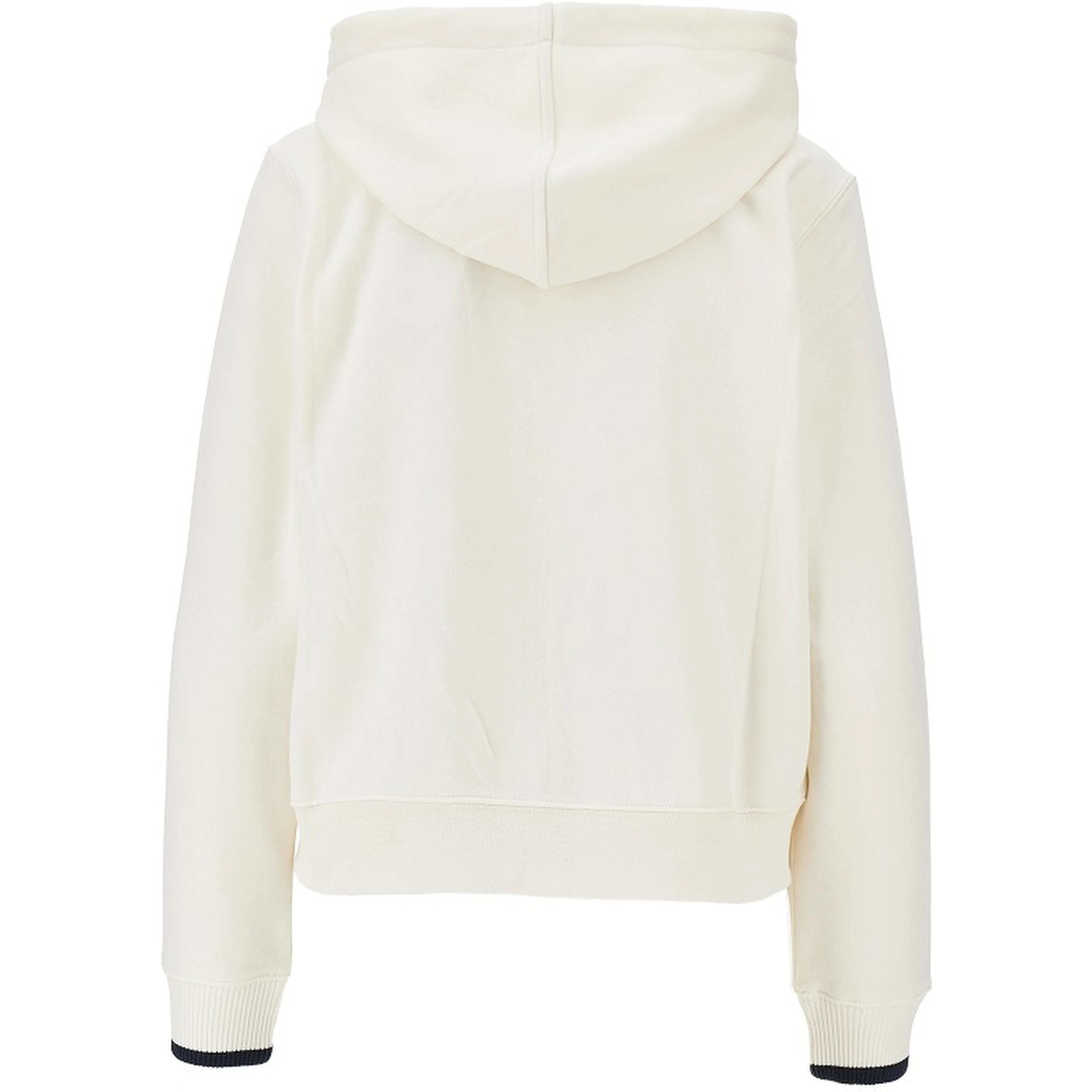 Logo embroidery full-zip hoodie