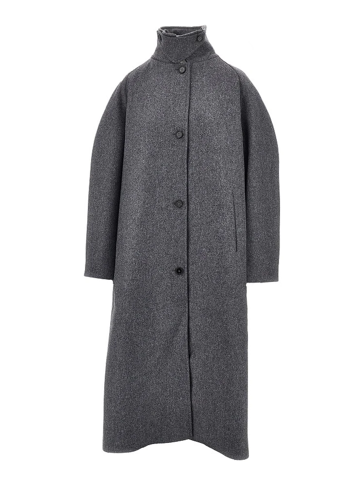 Double wool oversized coat