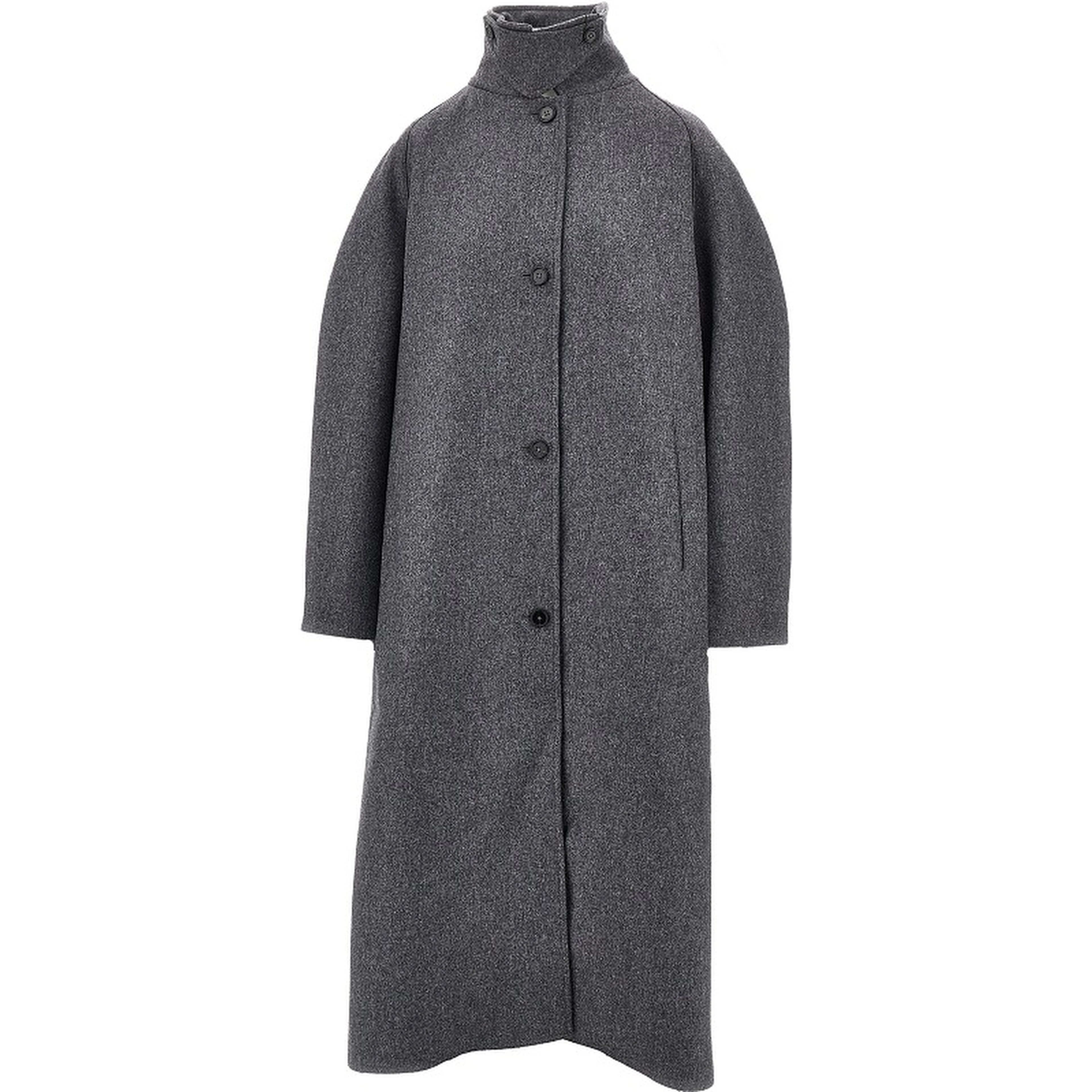 Double wool oversized coat