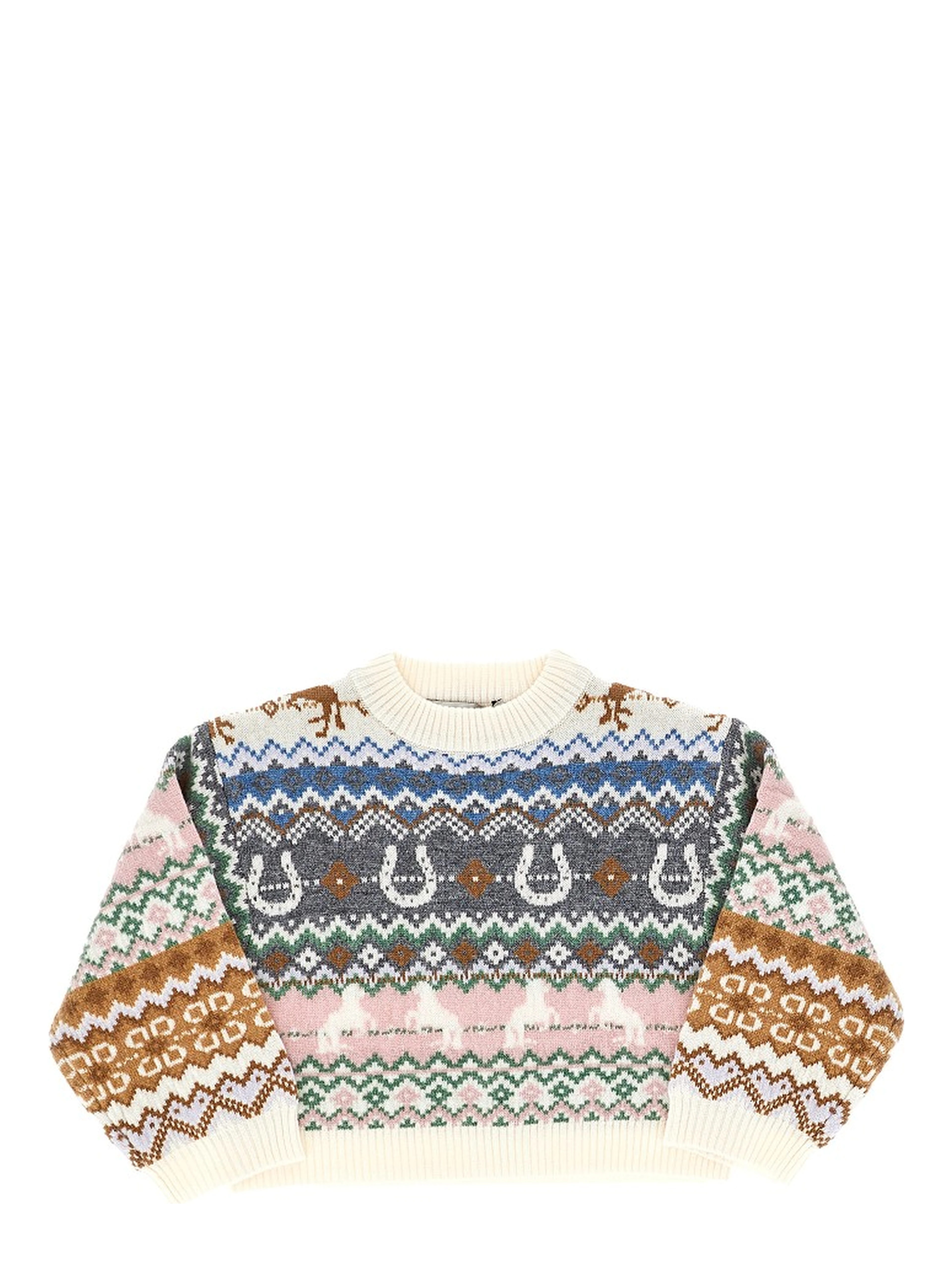 Jacquard wool sweater