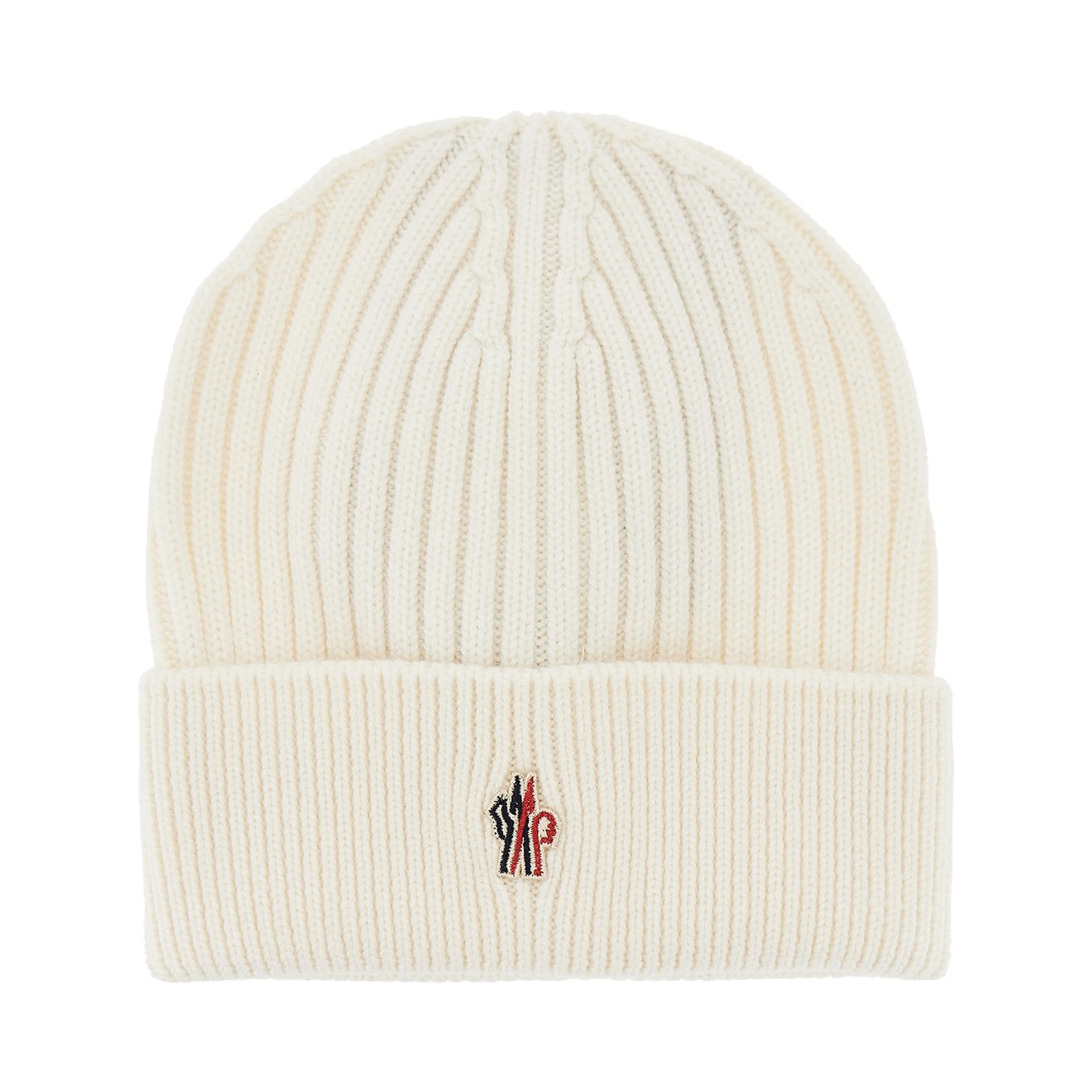 Logo patch wool beanie hat