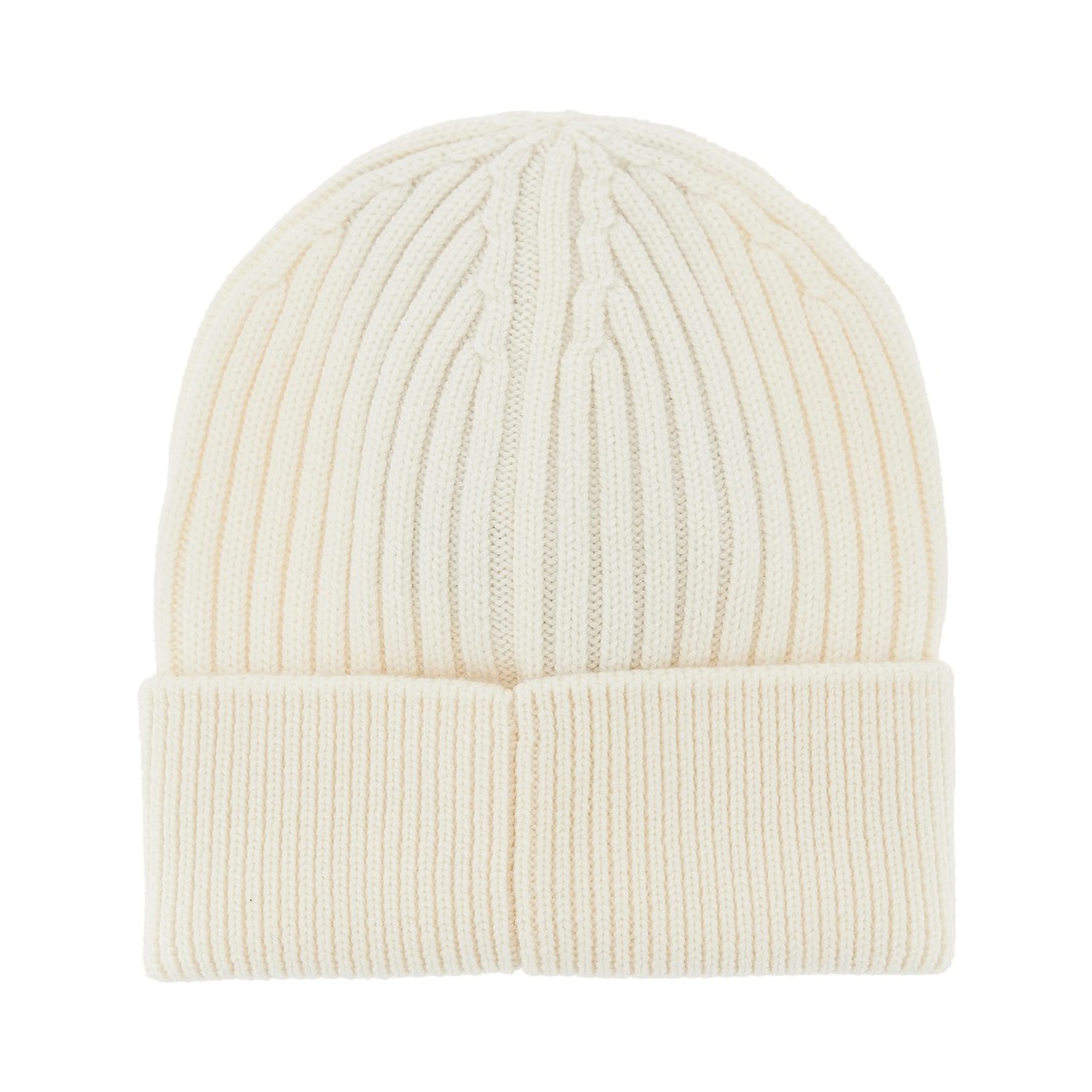 Logo patch wool beanie hat