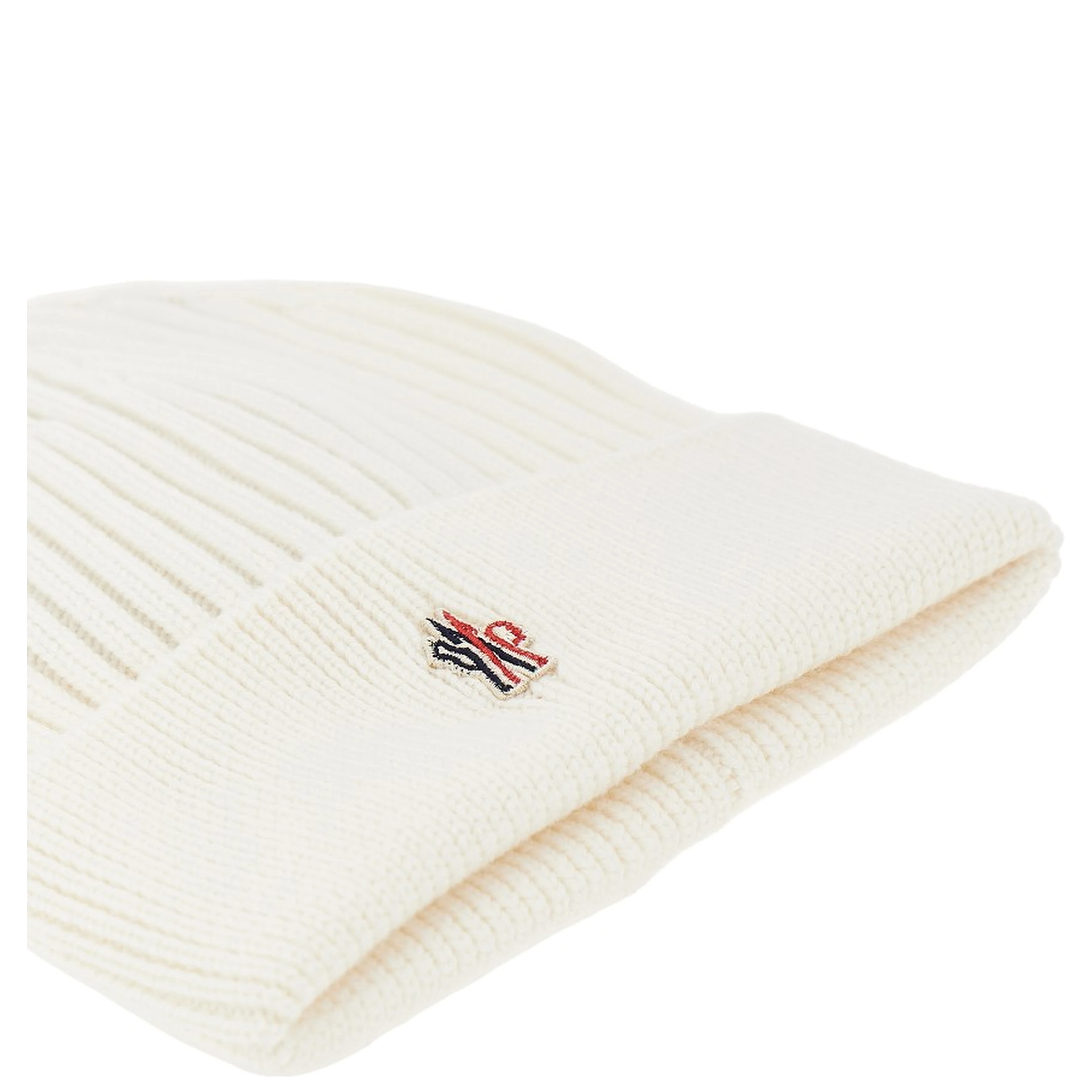 Logo patch wool beanie hat