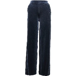 Wide leg chenille pants