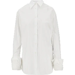 Muslin shirt with layered cuffs