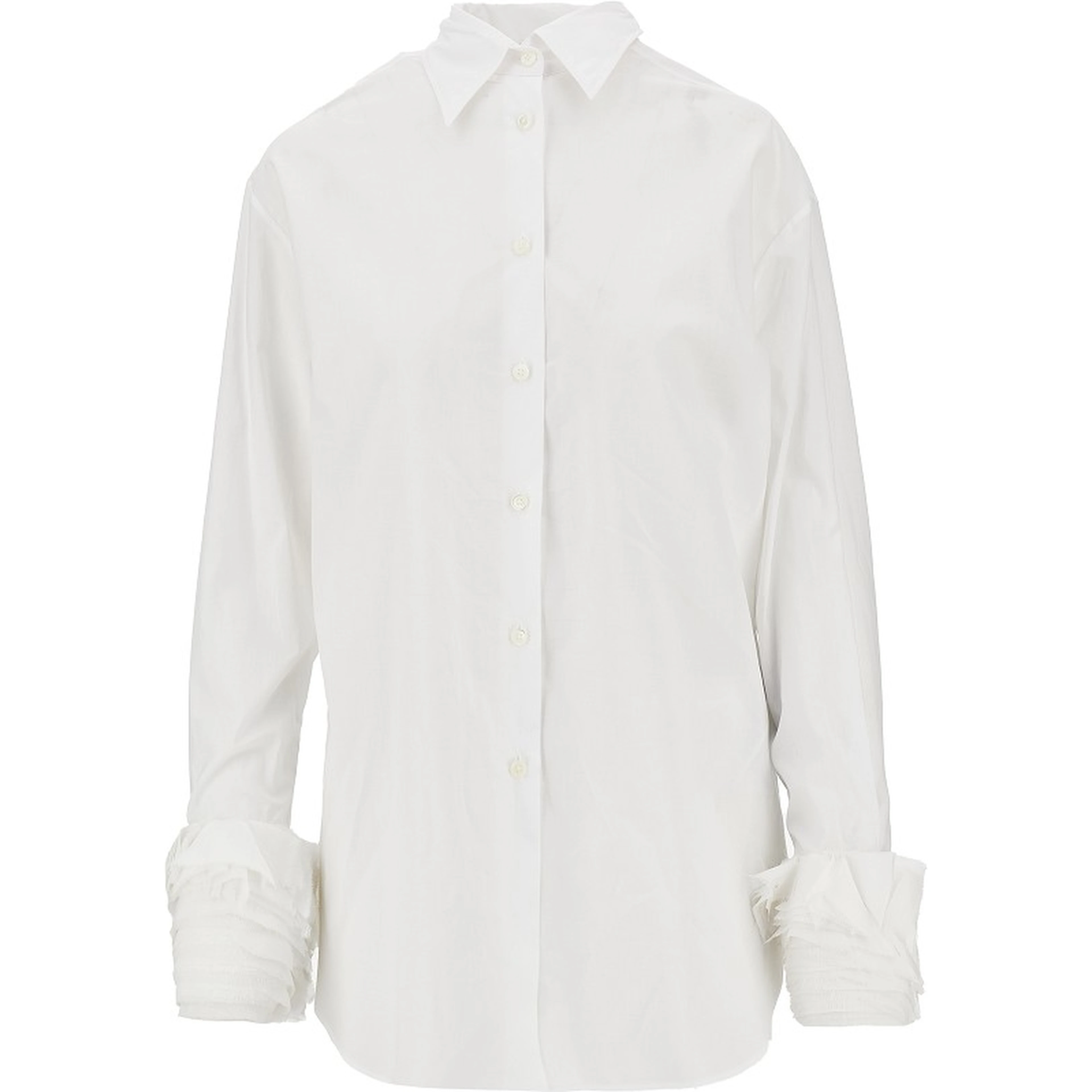 Muslin shirt with layered cuffs