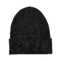 Logo patch wool beanie hat