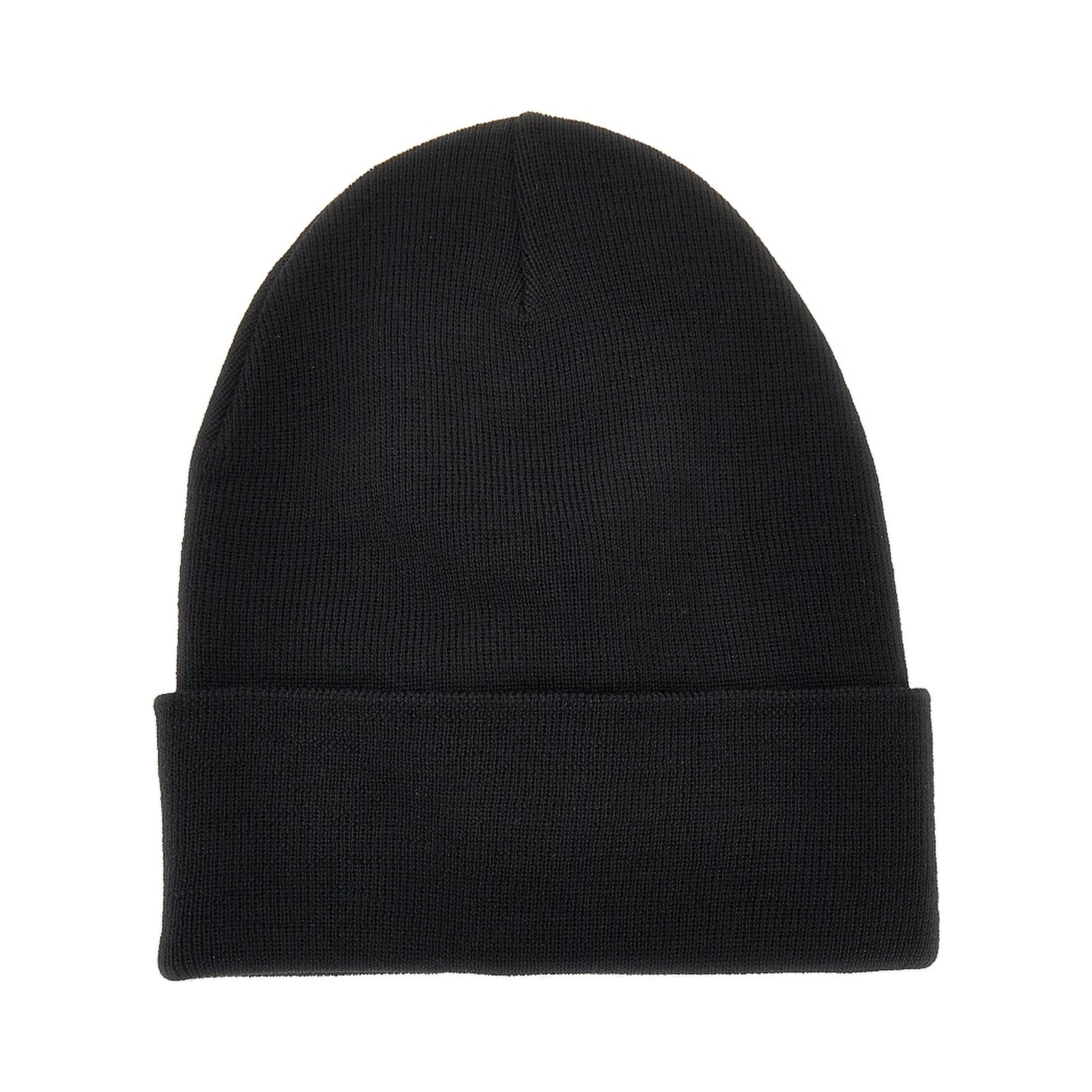 Logo patch wool beanie hat