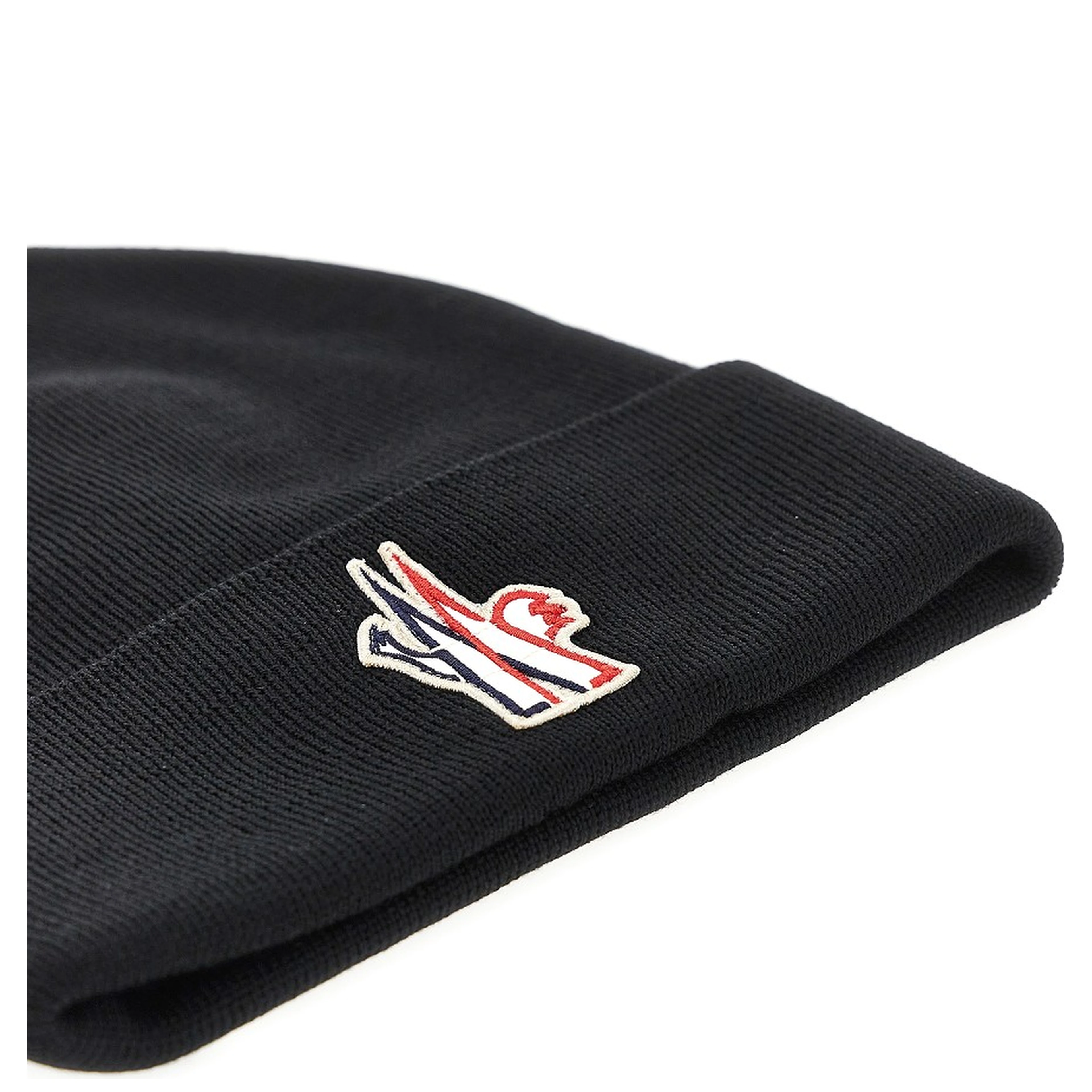 Logo patch wool beanie hat