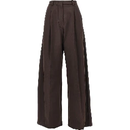 'Billie' wide-leg wool-blend pants