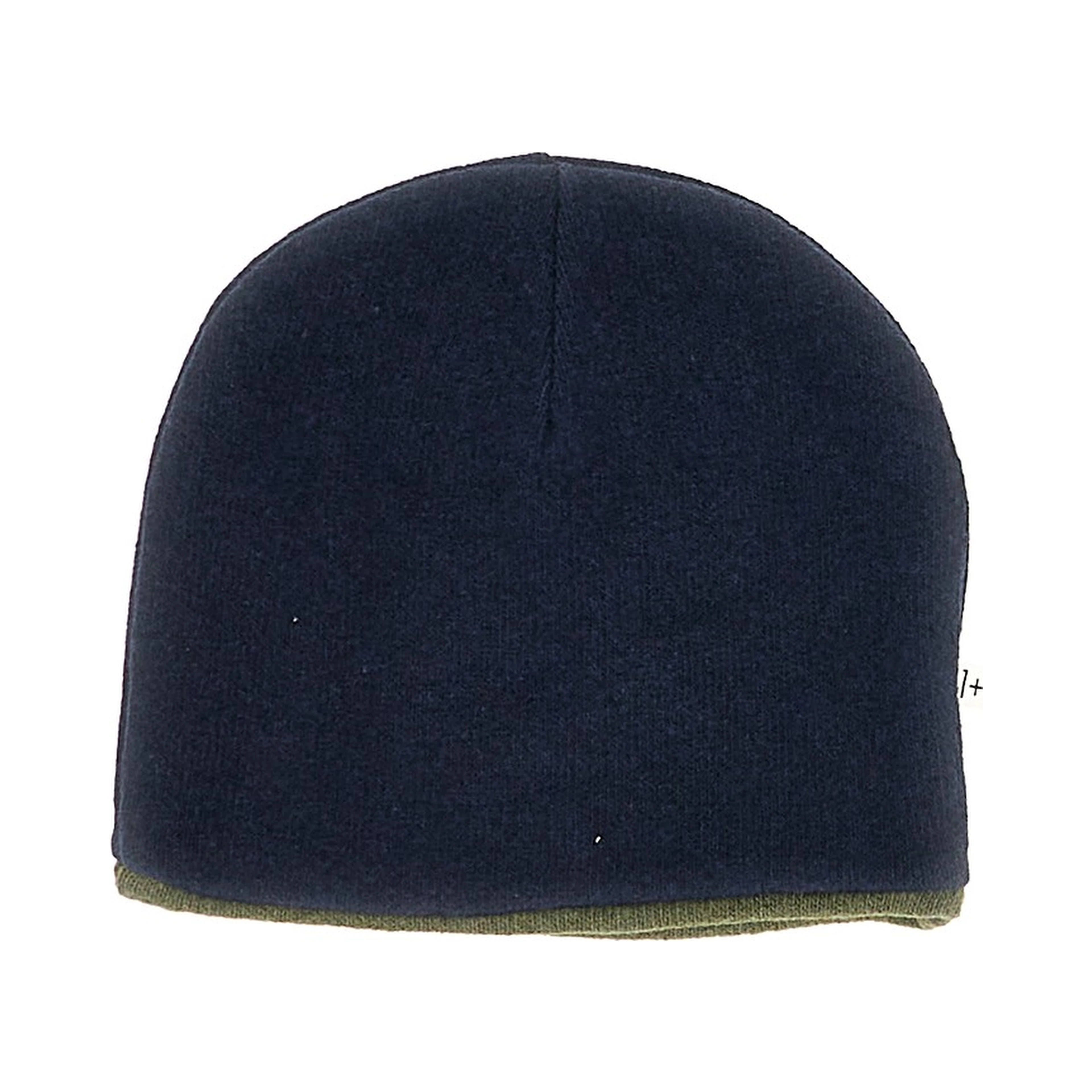 Double knitting cotton-blend beanie hat