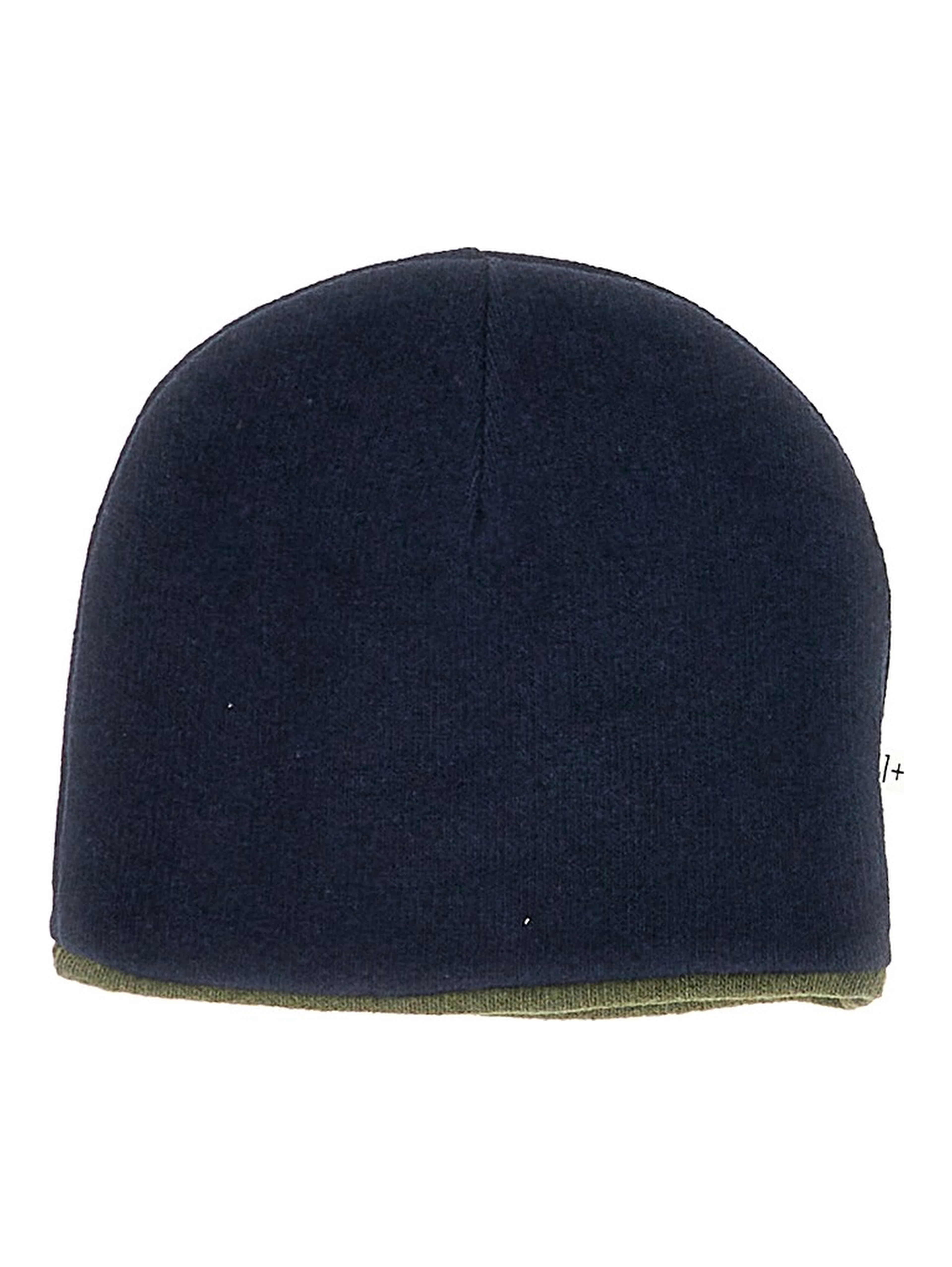 Double knitting cotton-blend beanie hat