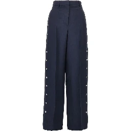 Tailored pants with press-studs