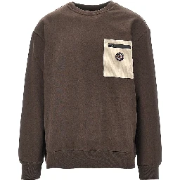 Corduroy pocket crewneck sweatshirt