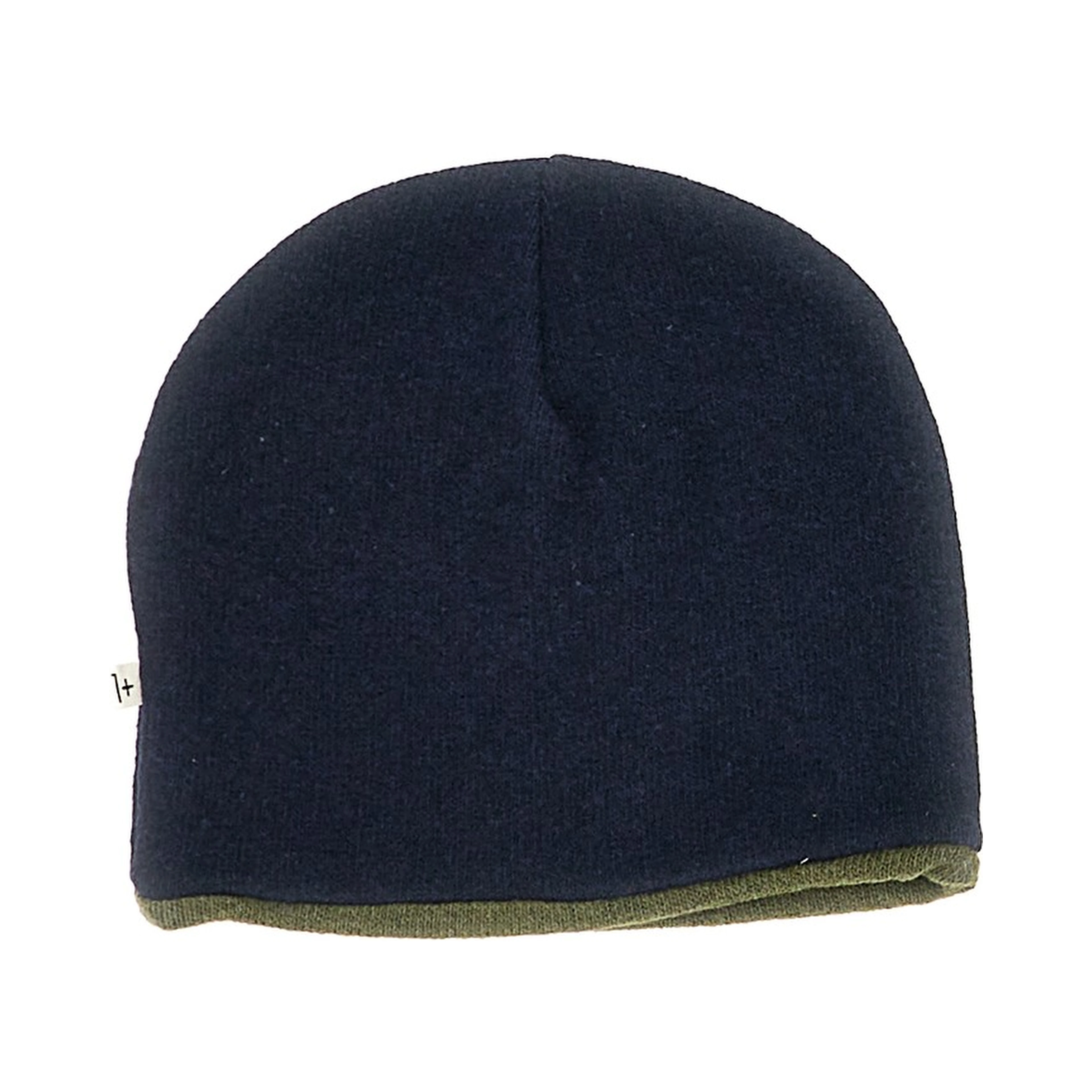 Double knitting cotton-blend beanie hat