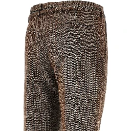 Wool straight pants with belt