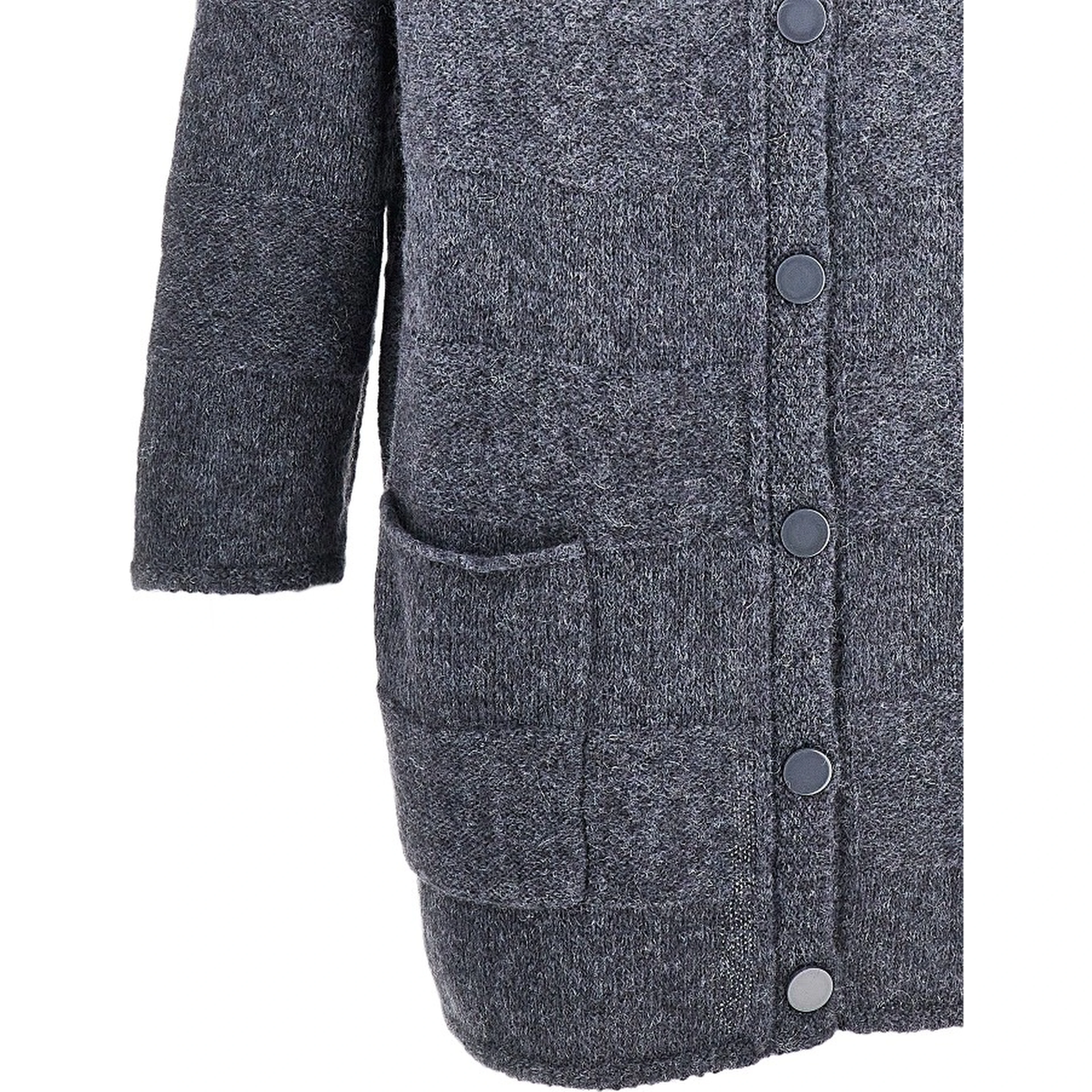 Alpaca-blend long cardigan