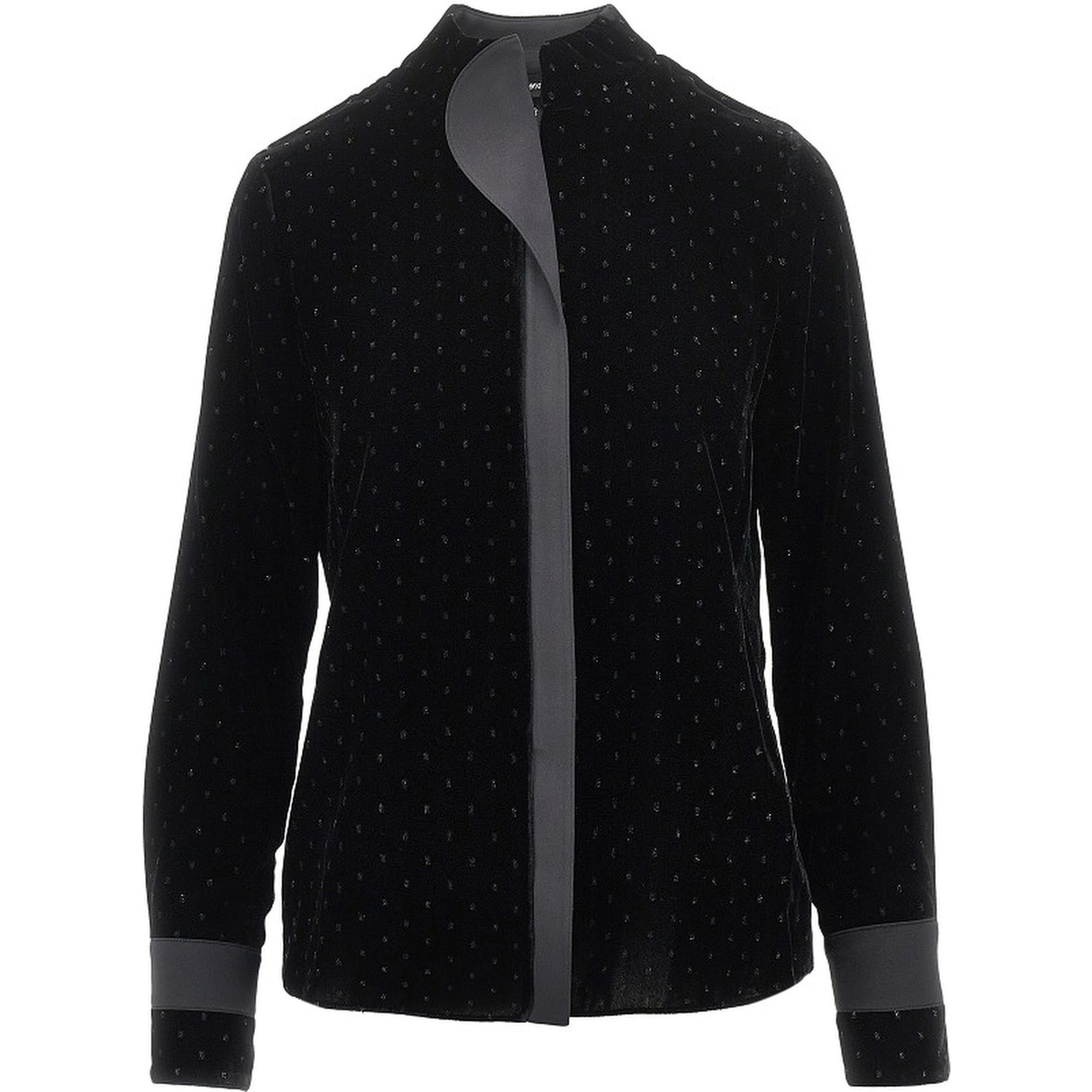 Lurex polka-dot velvet shirt