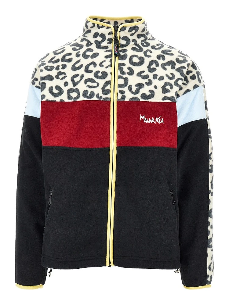 Color-block full-zip fleece jacket